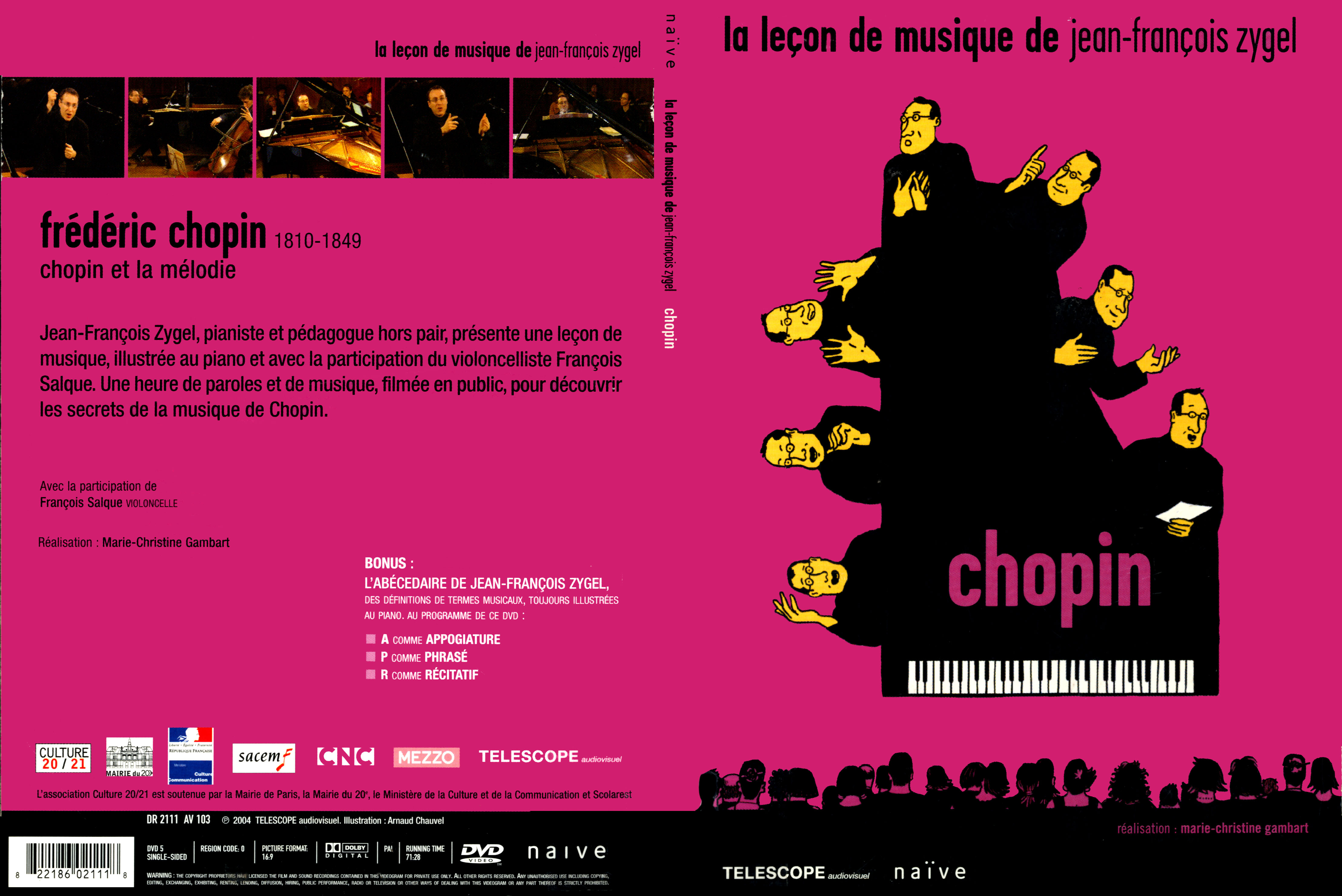 Jaquette DVD La lecon de musique de Jean-Francois Zygel - Chopin