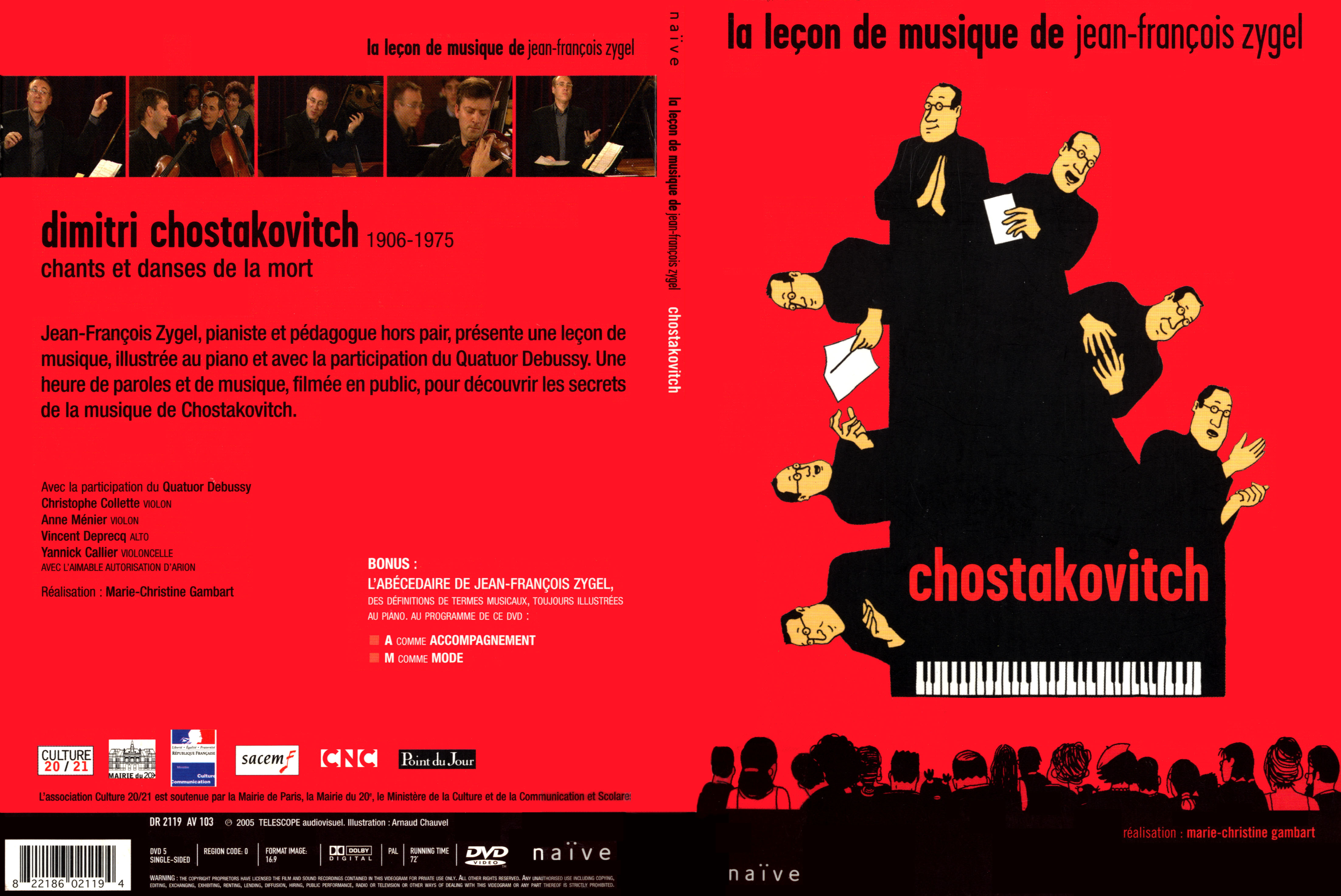 Jaquette DVD La lecon de musique de Jean-Francois Zygel - Chostakovitch