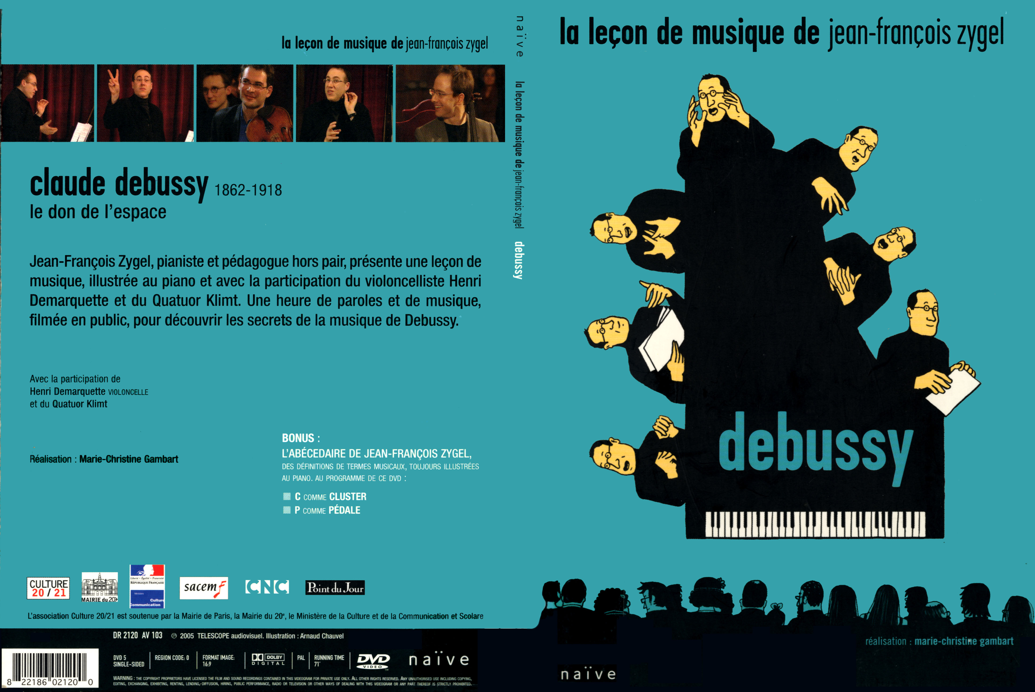 Jaquette DVD La lecon de musique de Jean-Francois Zygel - Debussy