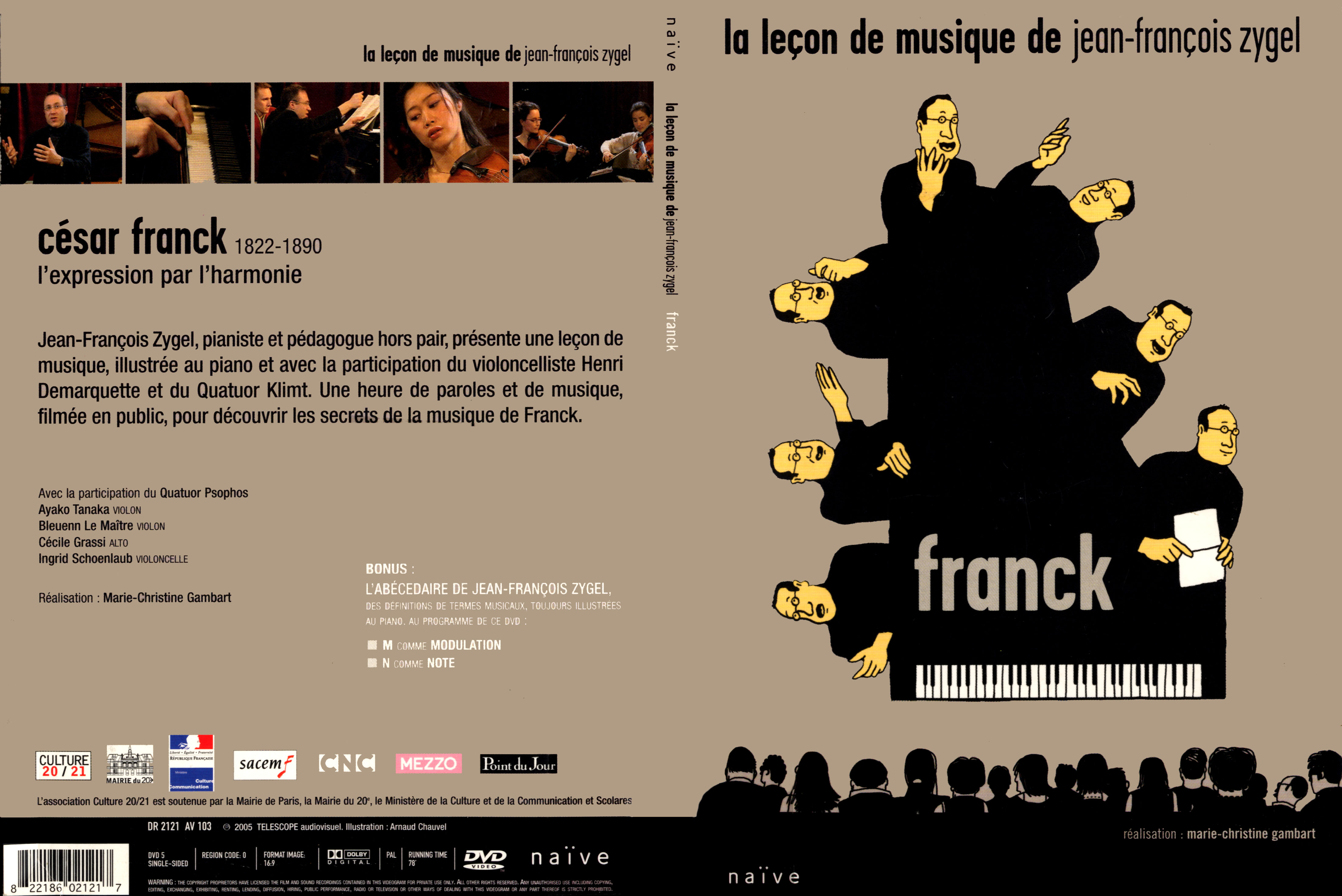 Jaquette DVD La lecon de musique de Jean-Francois Zygel - Franck