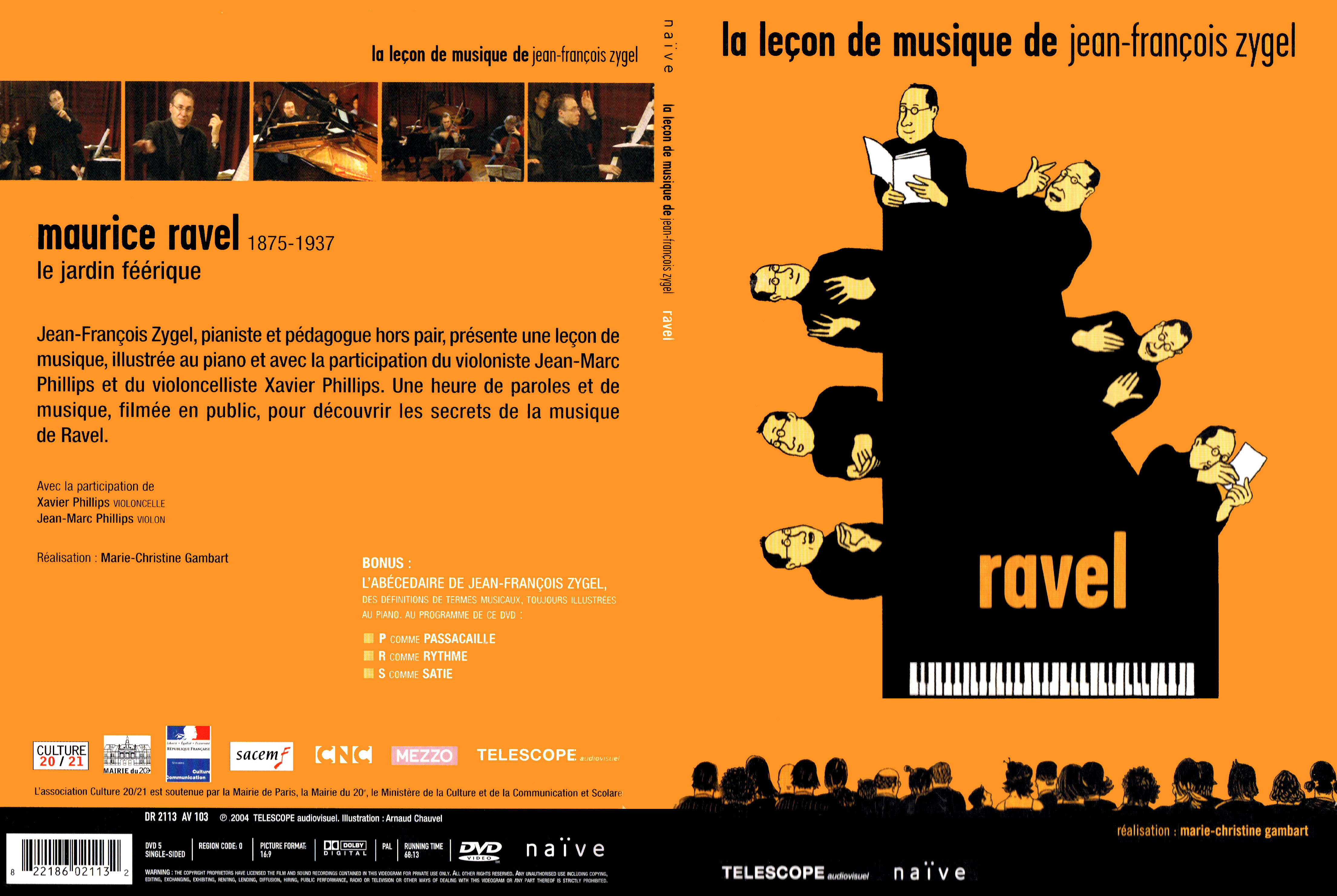 Jaquette DVD La lecon de musique de Jean-Francois Zygel - Ravel