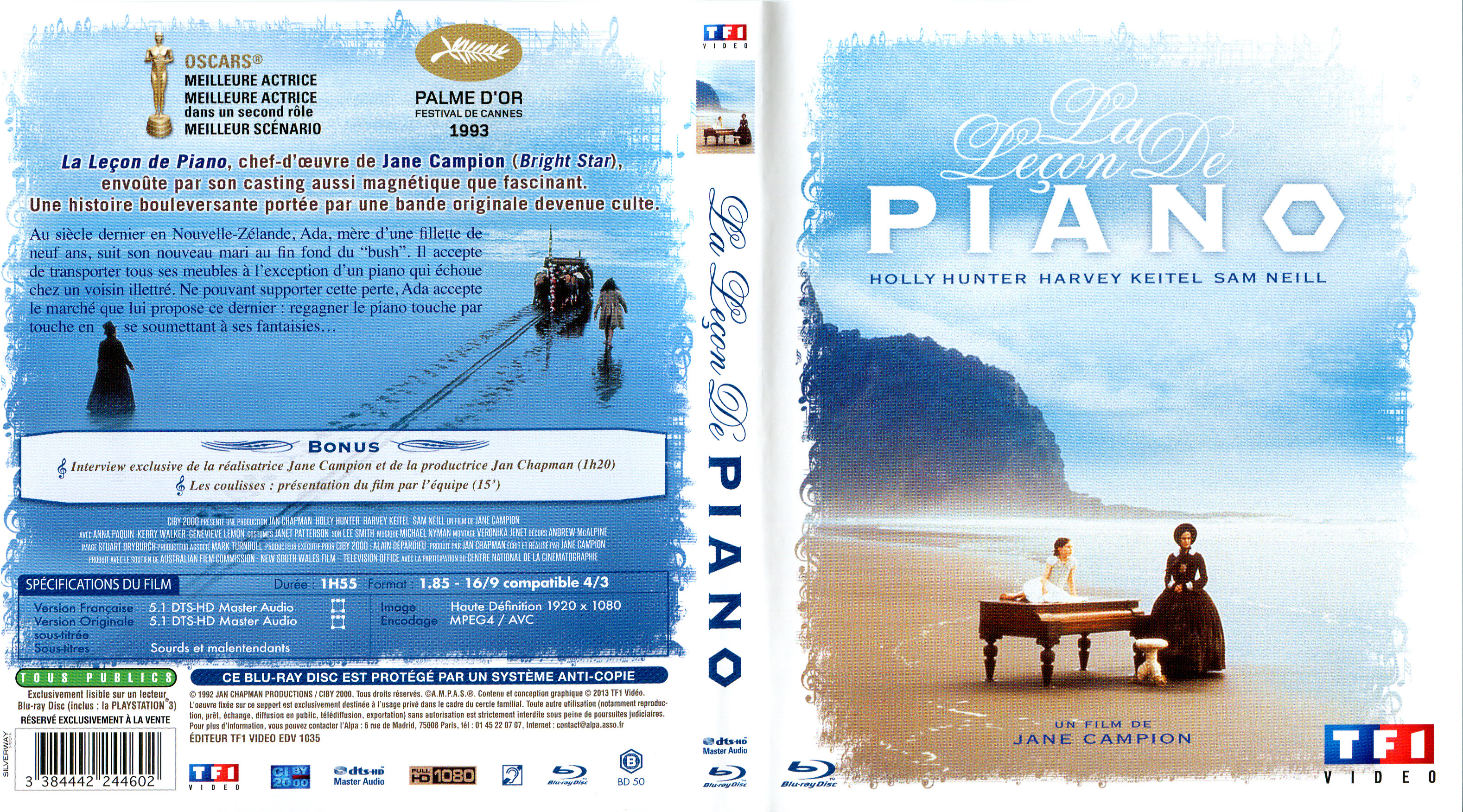 Jaquette DVD La lecon de piano (BLU-RAY)