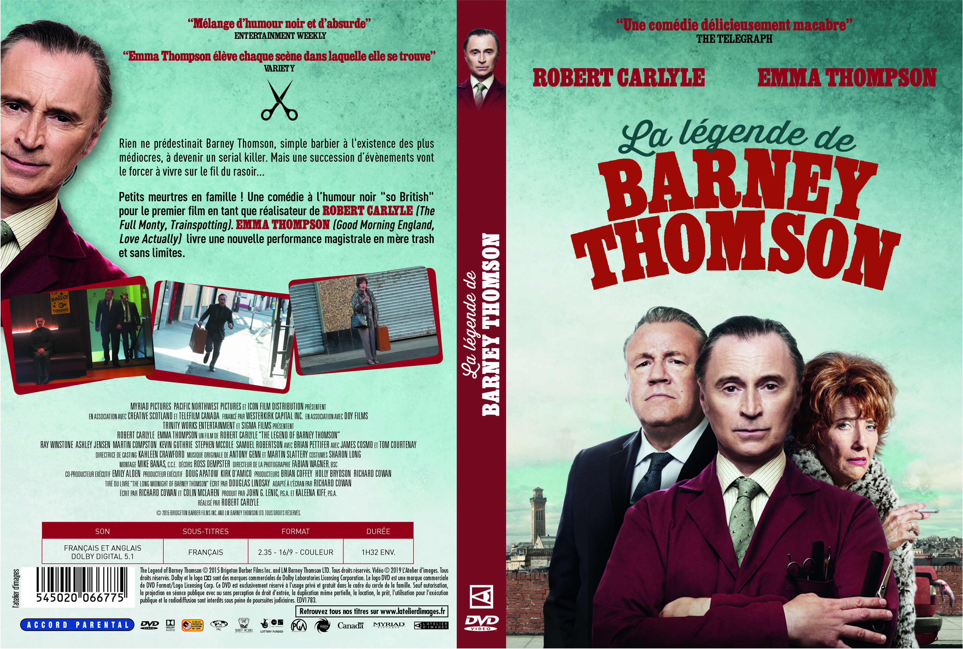 Jaquette DVD La lgende de Barney Thomson
