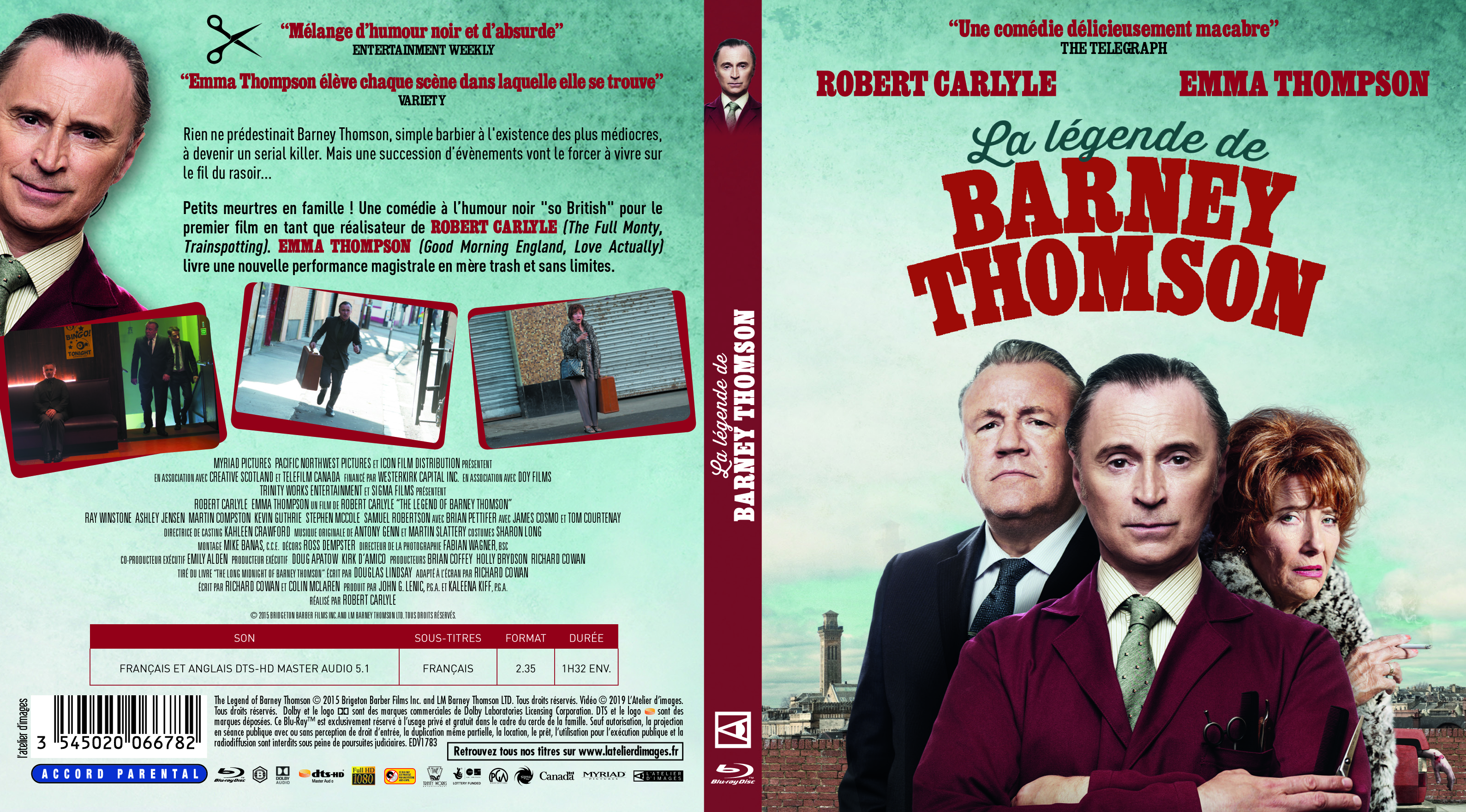 Jaquette DVD La lgende de Barney Thomson (BLU-RAY)