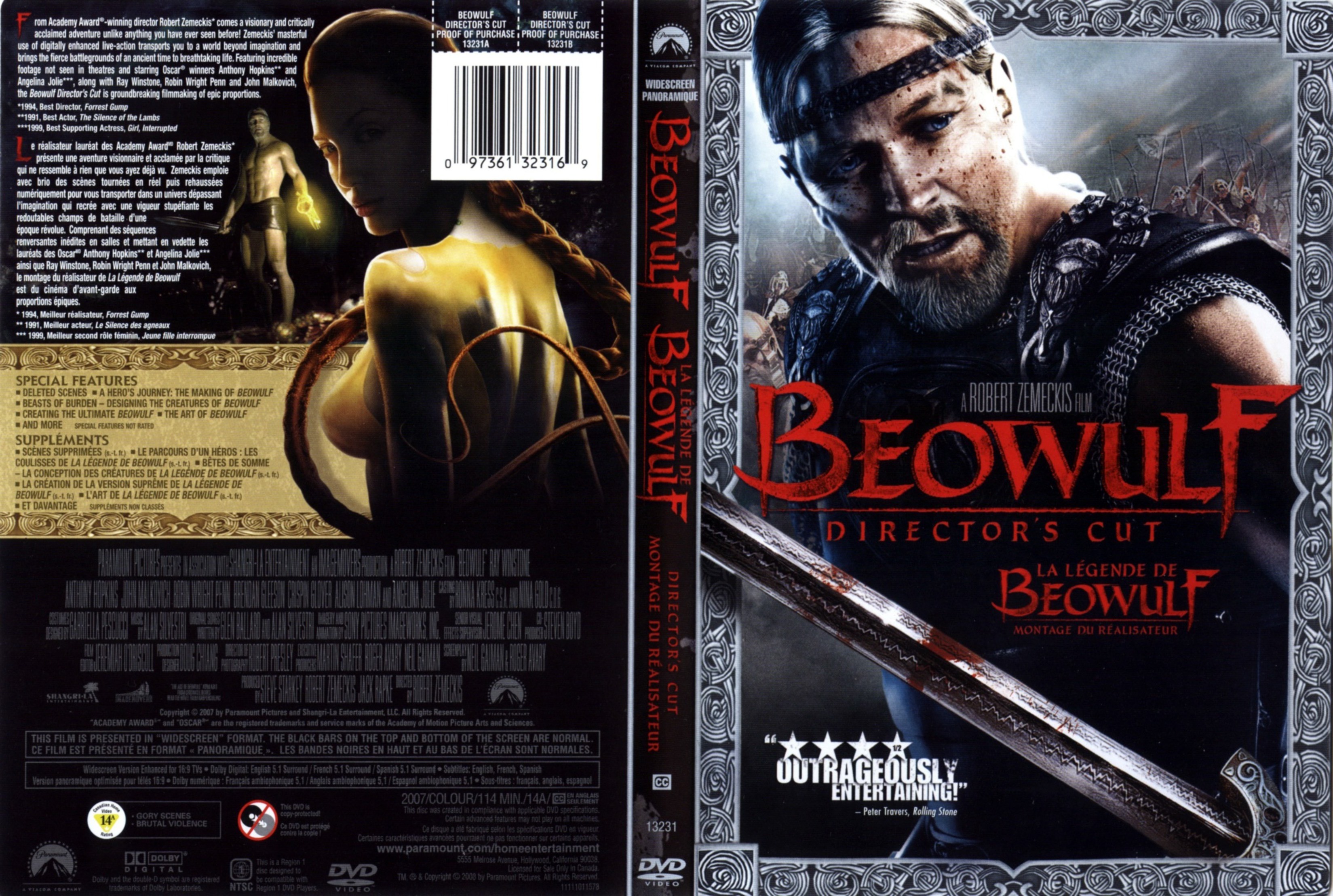 Jaquette DVD La lgende de Beowulf -  Beowulf (Canadienne)