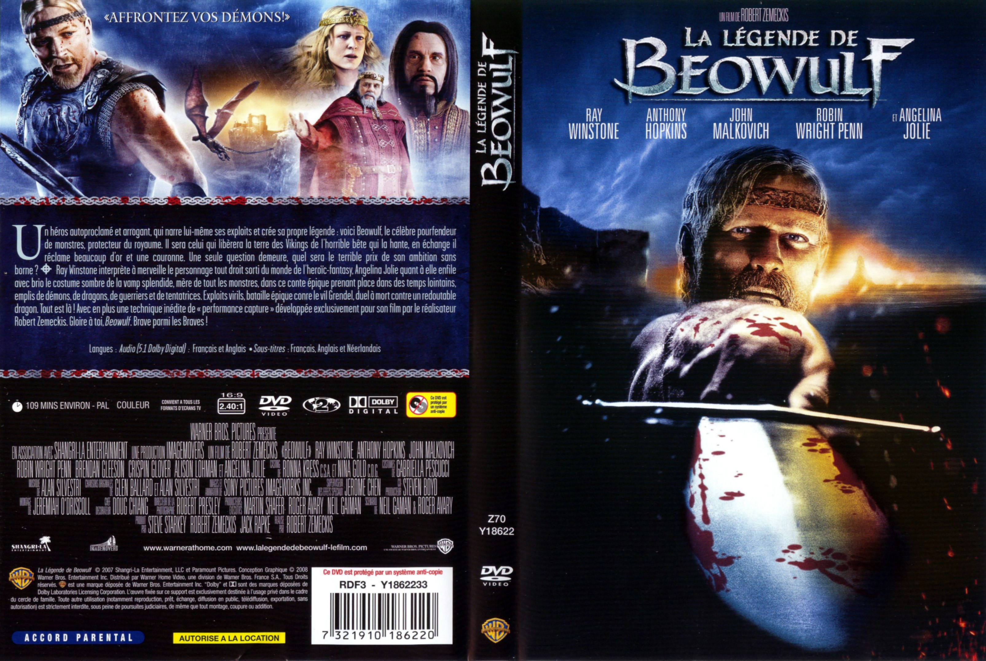 Jaquette DVD La lgende de Beowulf v2