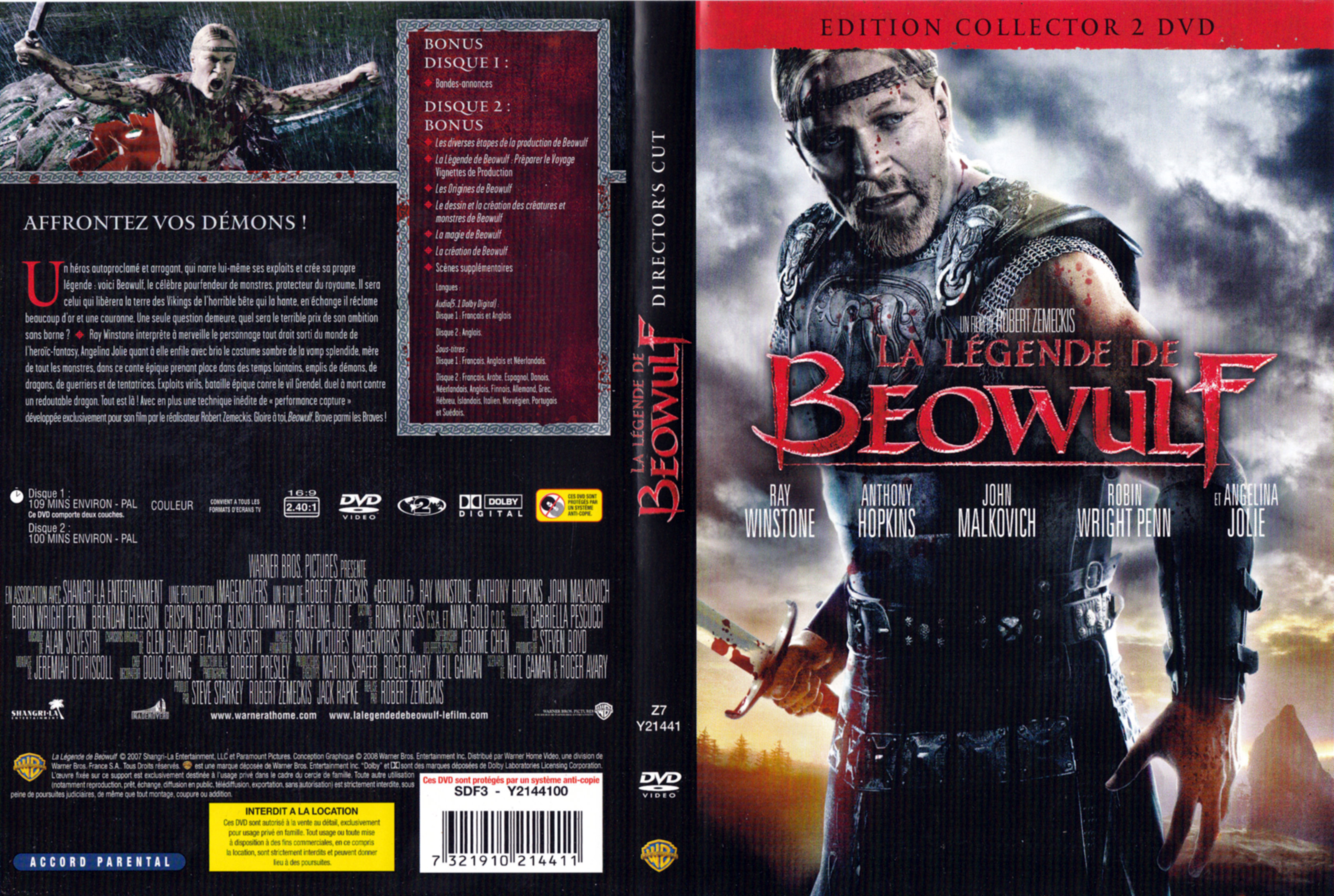 Jaquette DVD La lgende de Beowulf v3