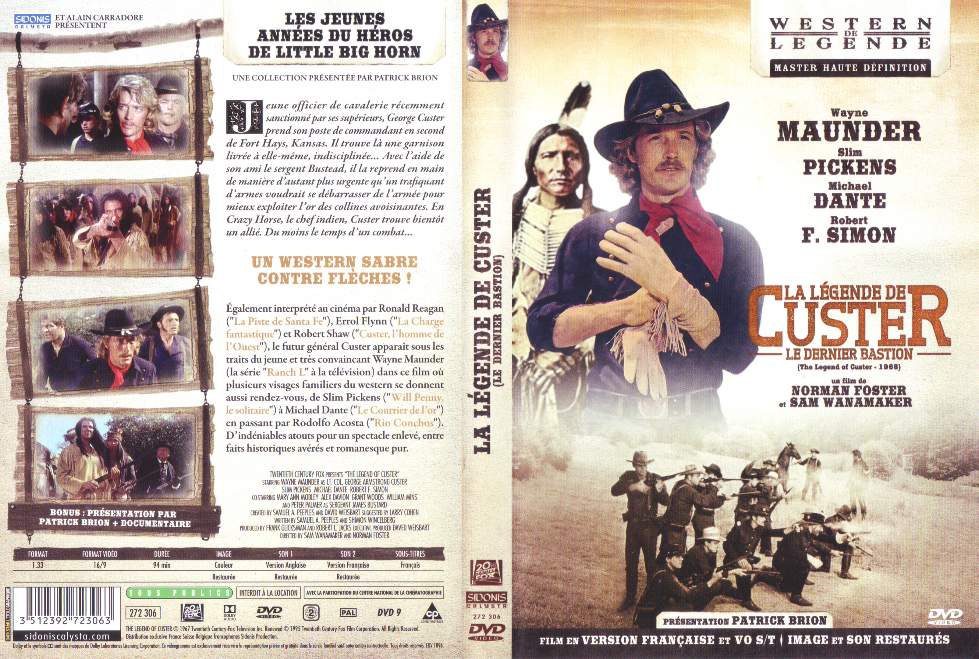 Jaquette DVD La lgende de Custer (Le dernier bastion)