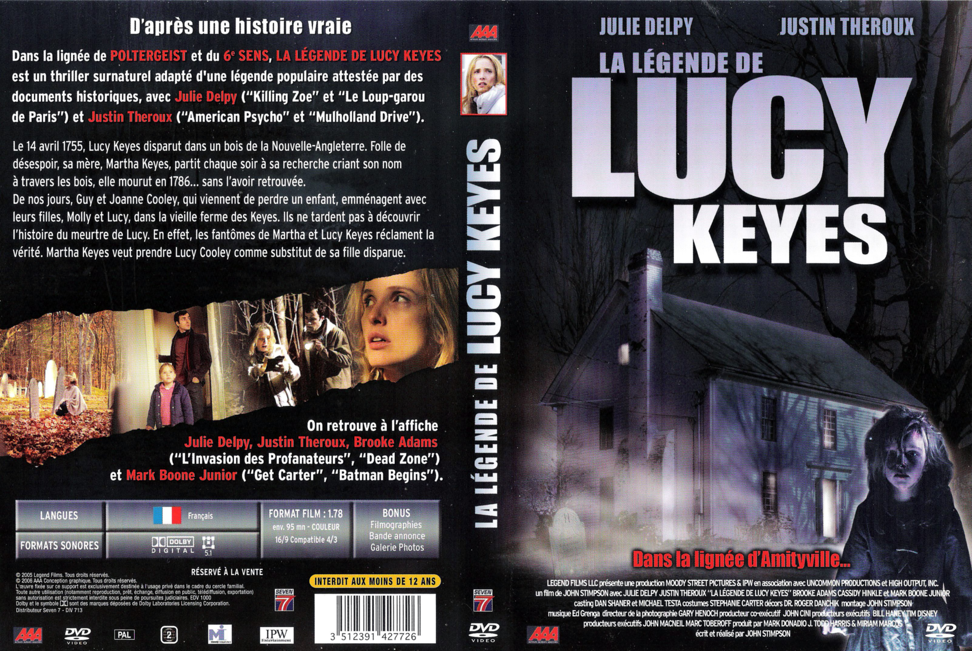 Jaquette DVD La lgende de Lucy Keyes v2