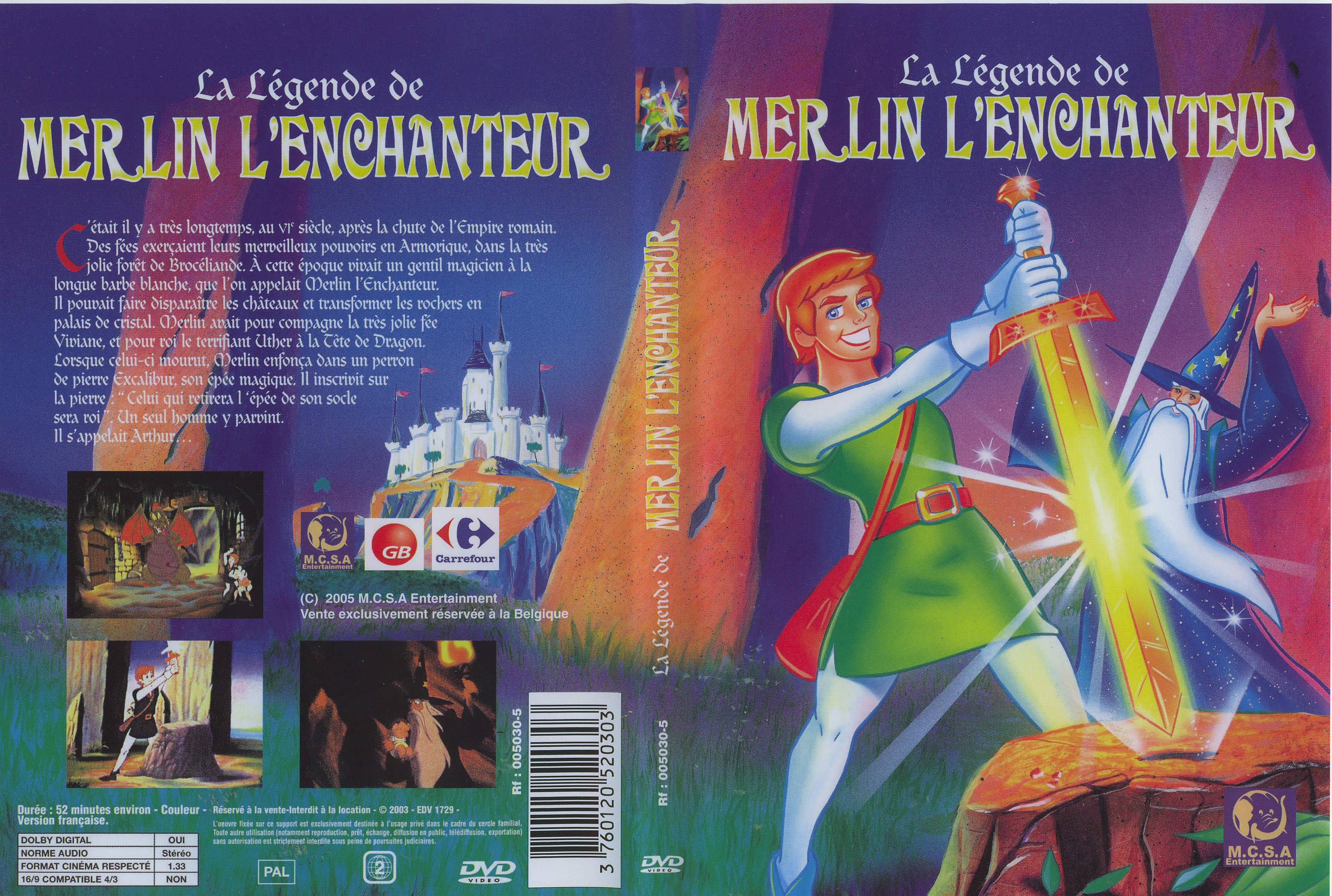 Jaquette DVD La lgende de Merlin l