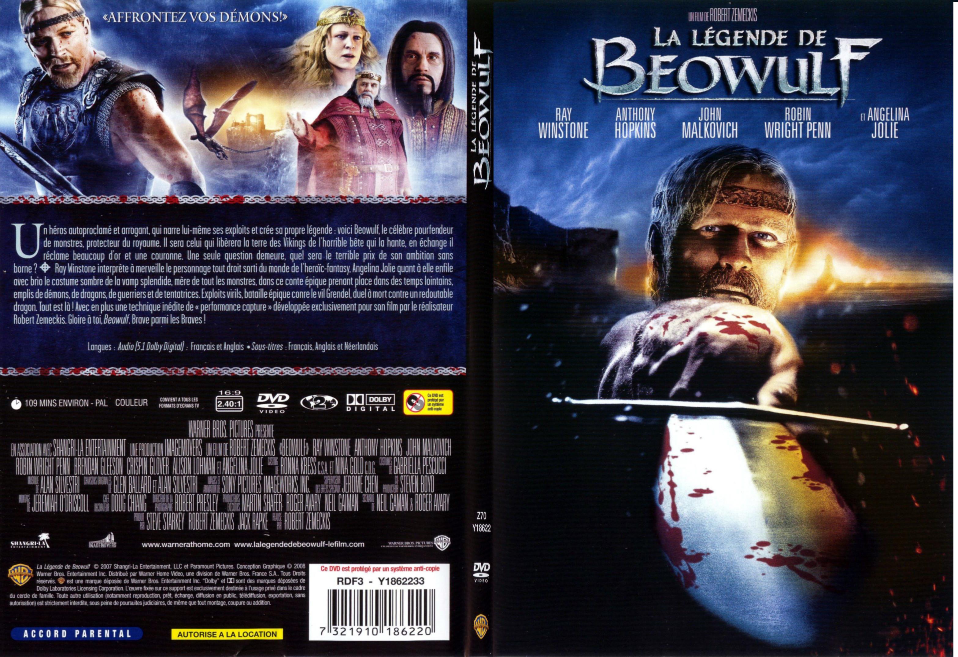 Jaquette DVD La lgende de beowulf - SLIM