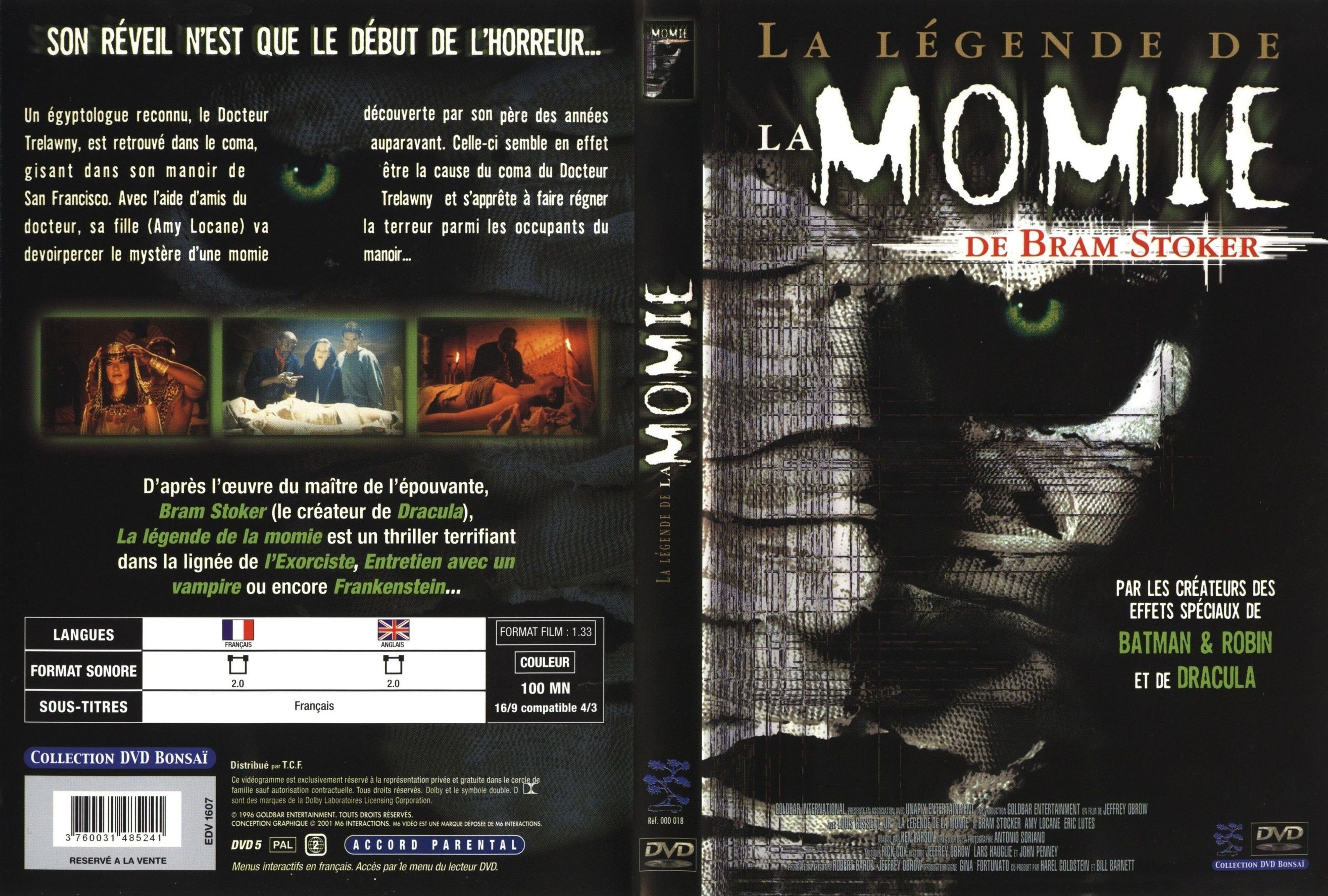Jaquette DVD La lgende de la momie