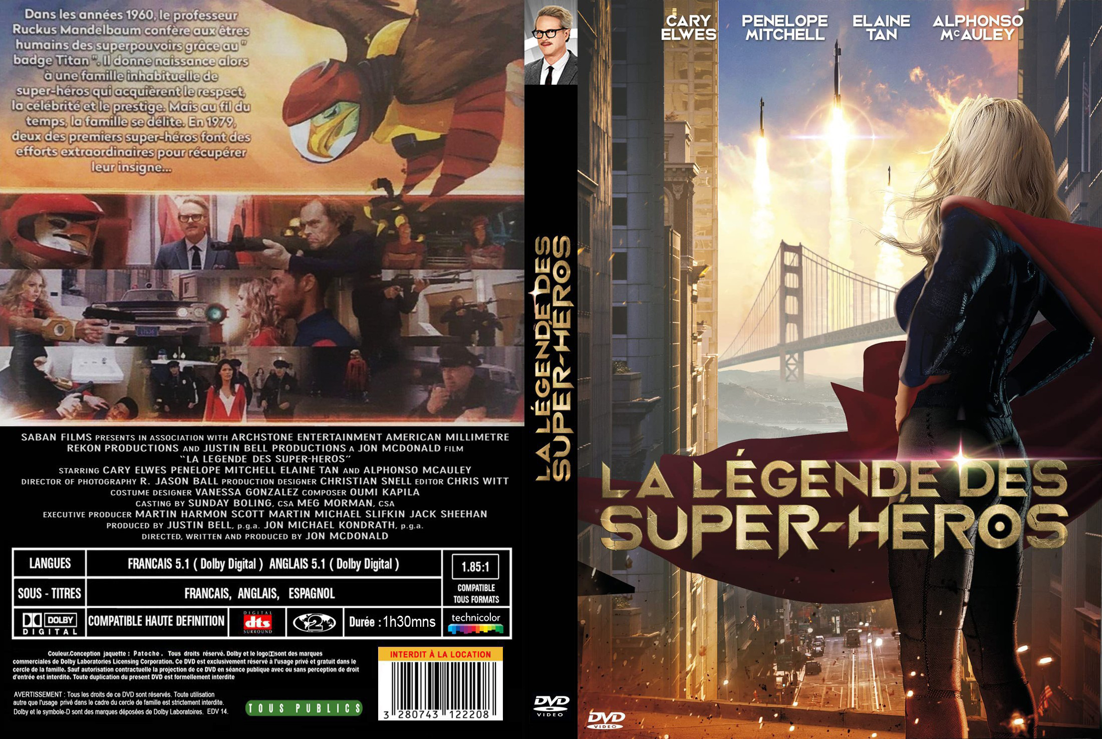 Jaquette DVD La l�gende des super-h�ros custom