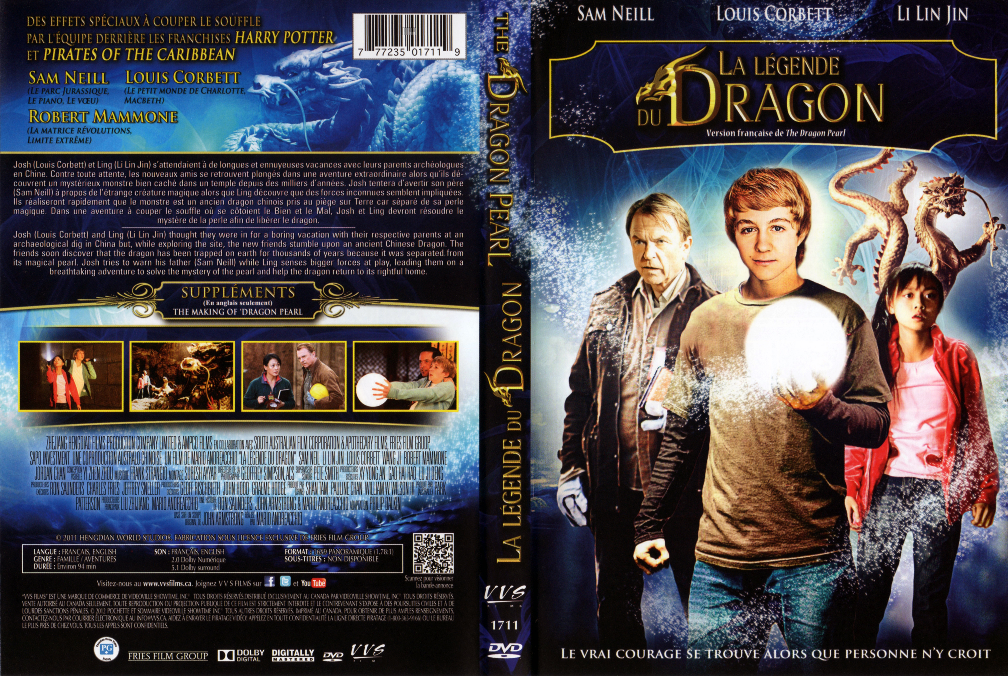 Jaquette DVD La lgende du dragon - The dragon pearl (Canadienne)