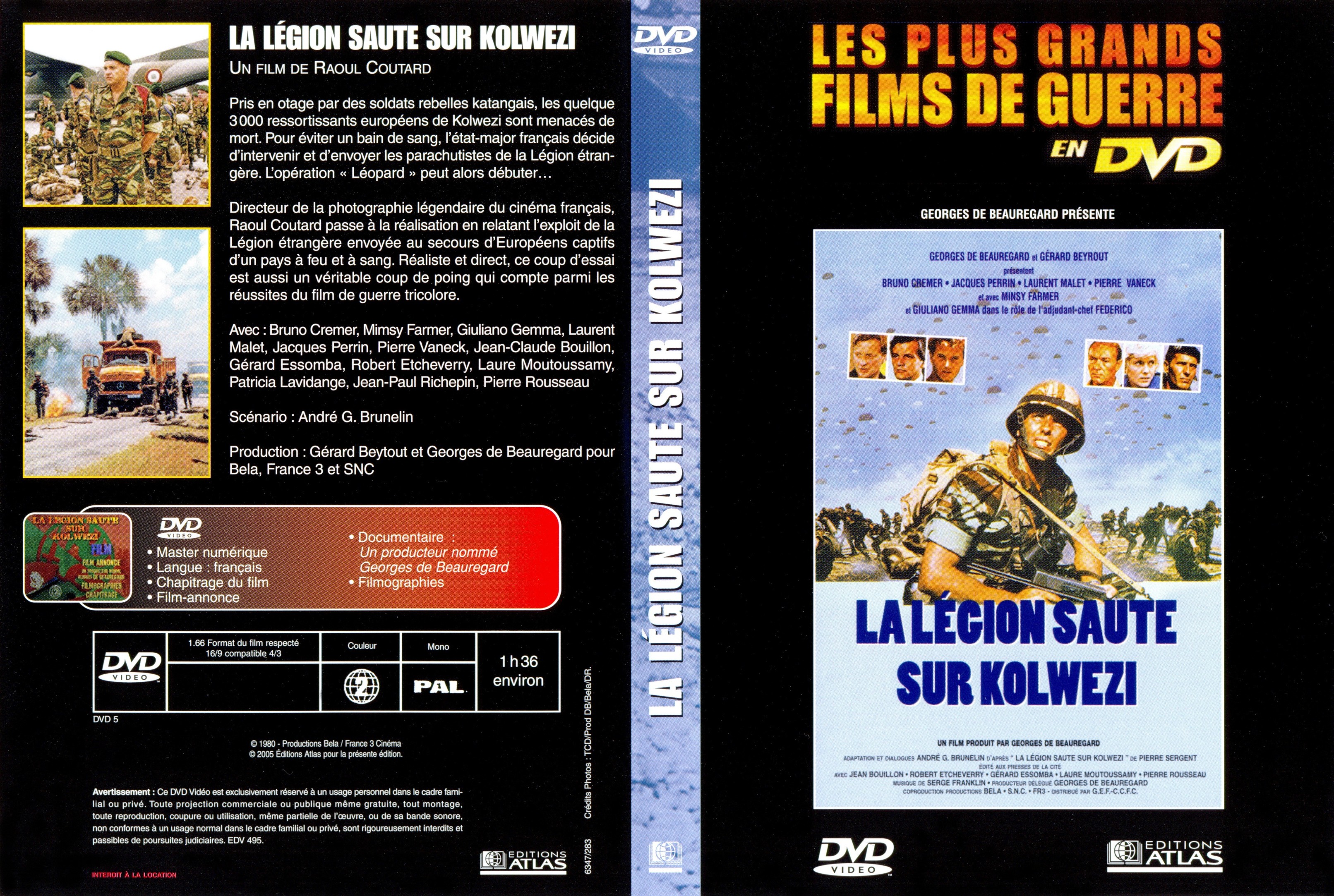 Jaquette DVD La lgion saute sur Kolwezi v2