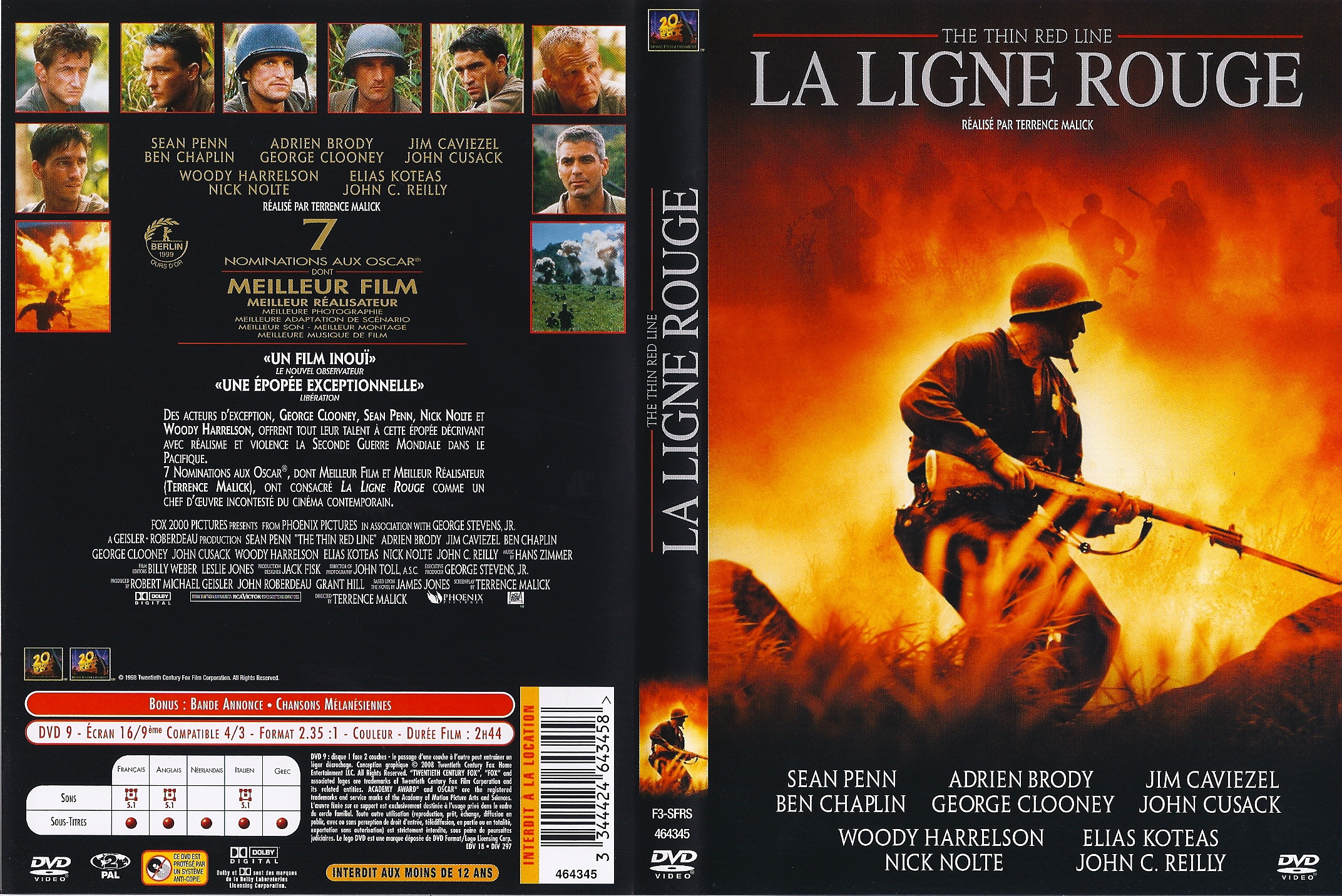 Jaquette DVD La ligne rouge v4