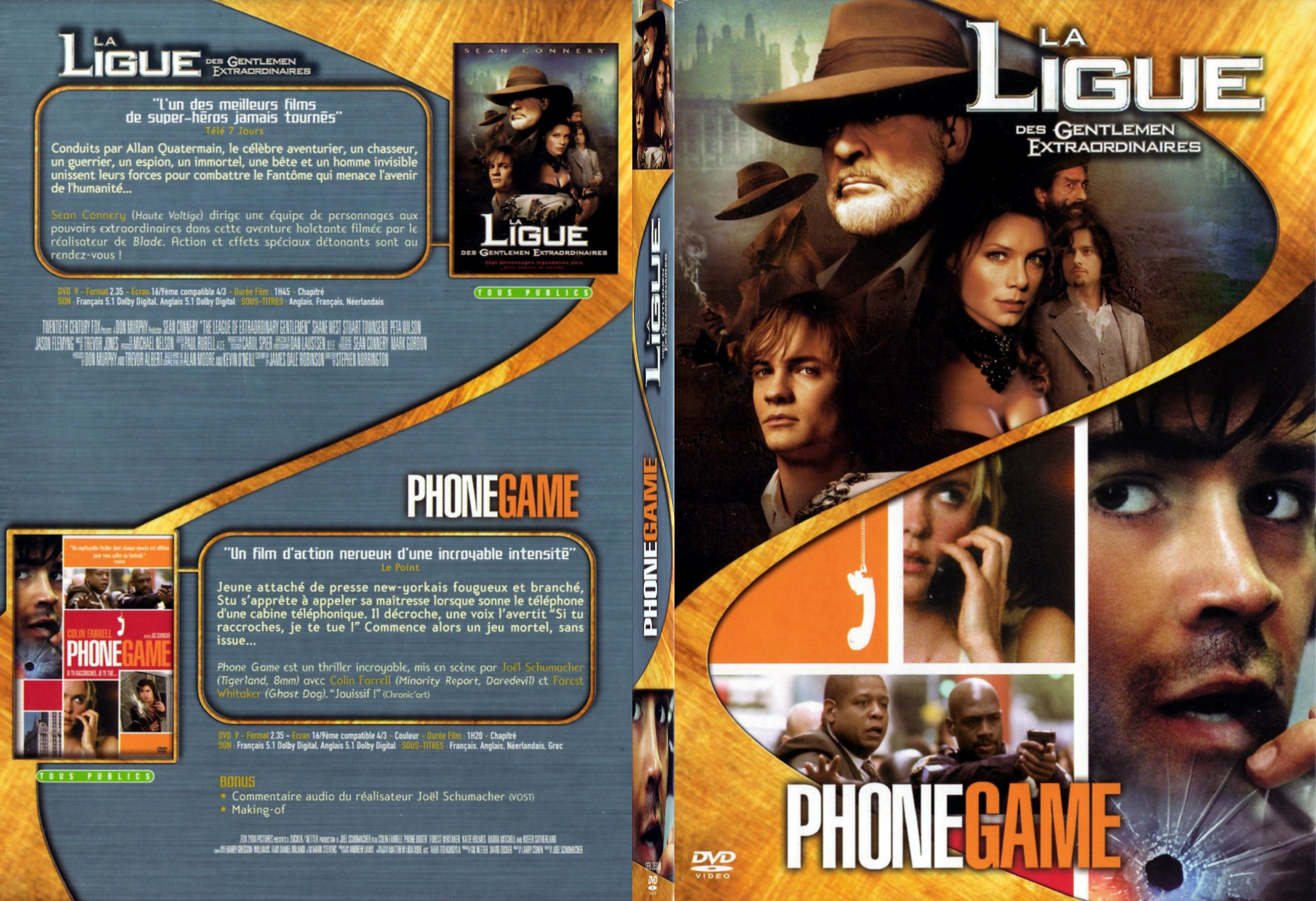 Jaquette DVD La ligue des gentlemen extraordinaires + Phone game - SLIM