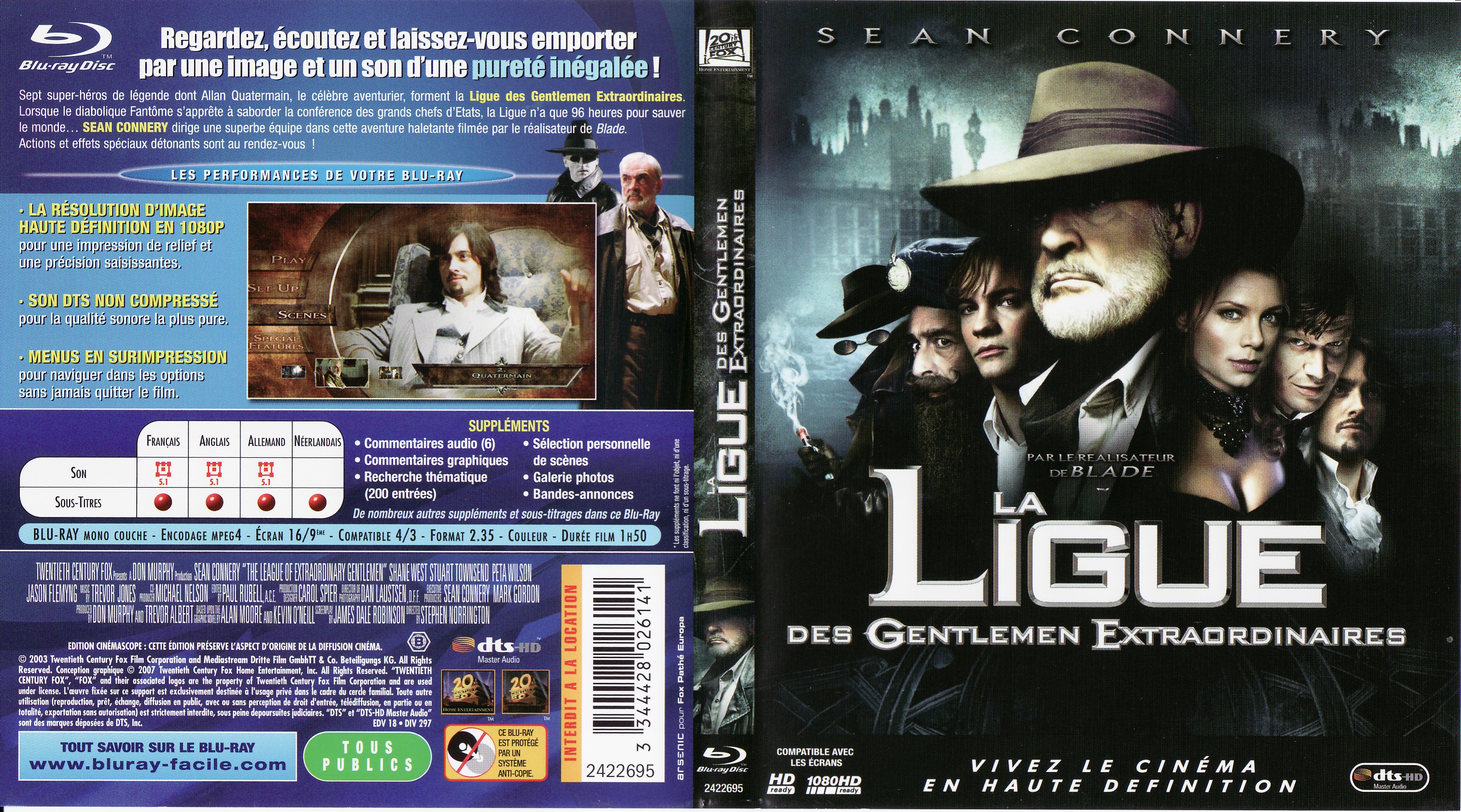 Jaquette DVD La ligue des gentlemen extraordinaires (BLU-RAY)