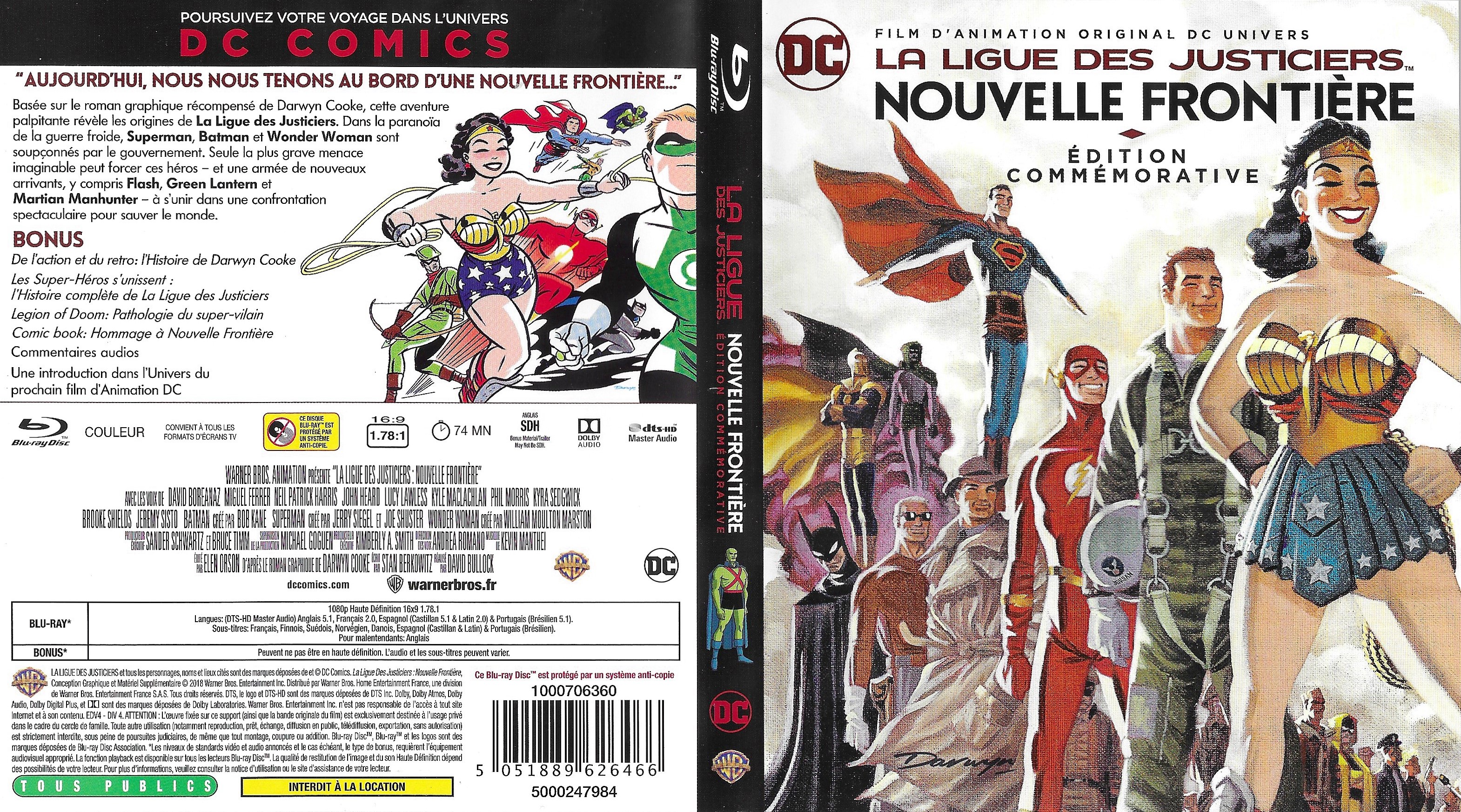 Jaquette DVD La ligue des justiciers nouvelle frontire (BLU-RAY)