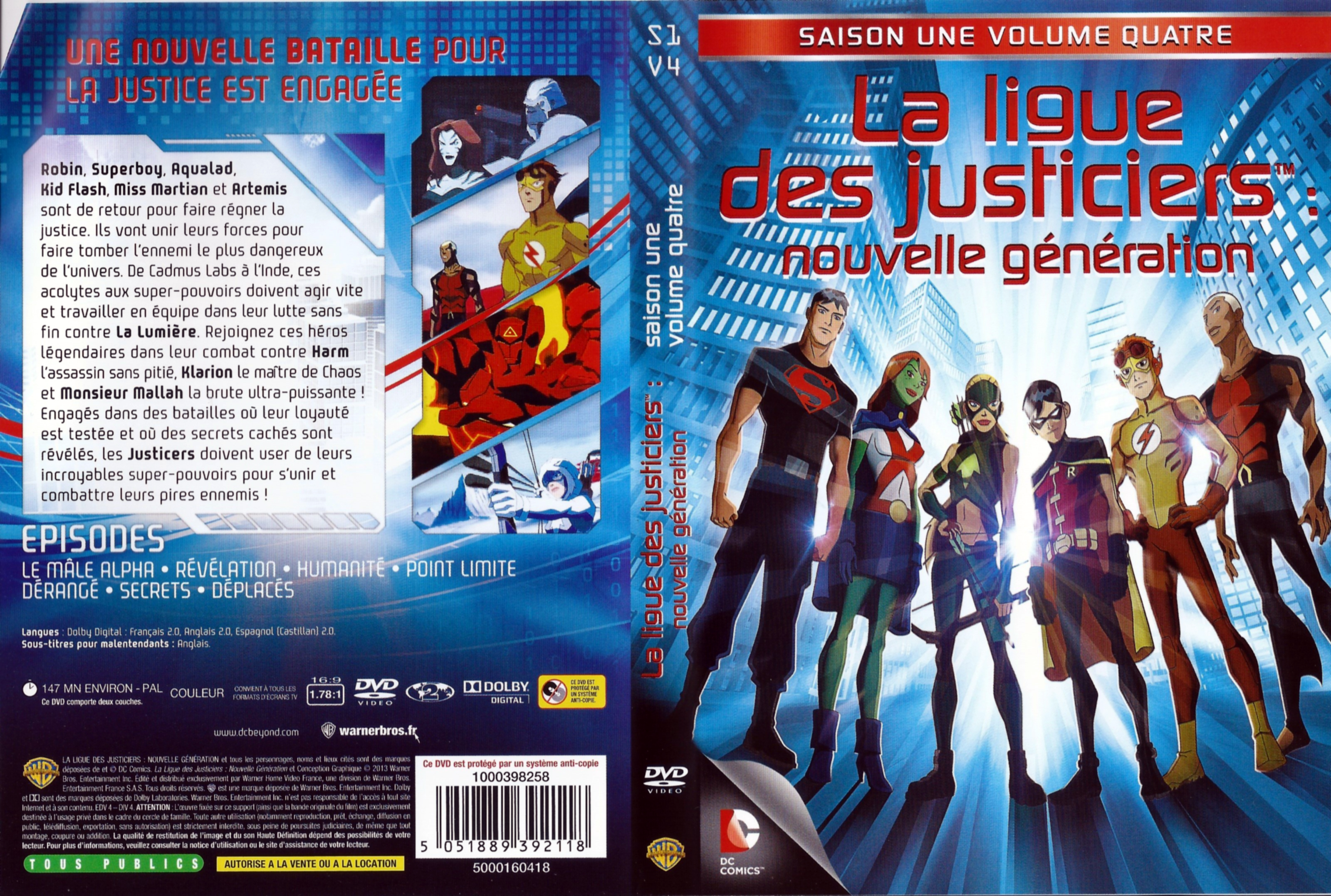 Jaquette DVD La ligue des justiciers nouvelle generation Saison 1 Vol 04