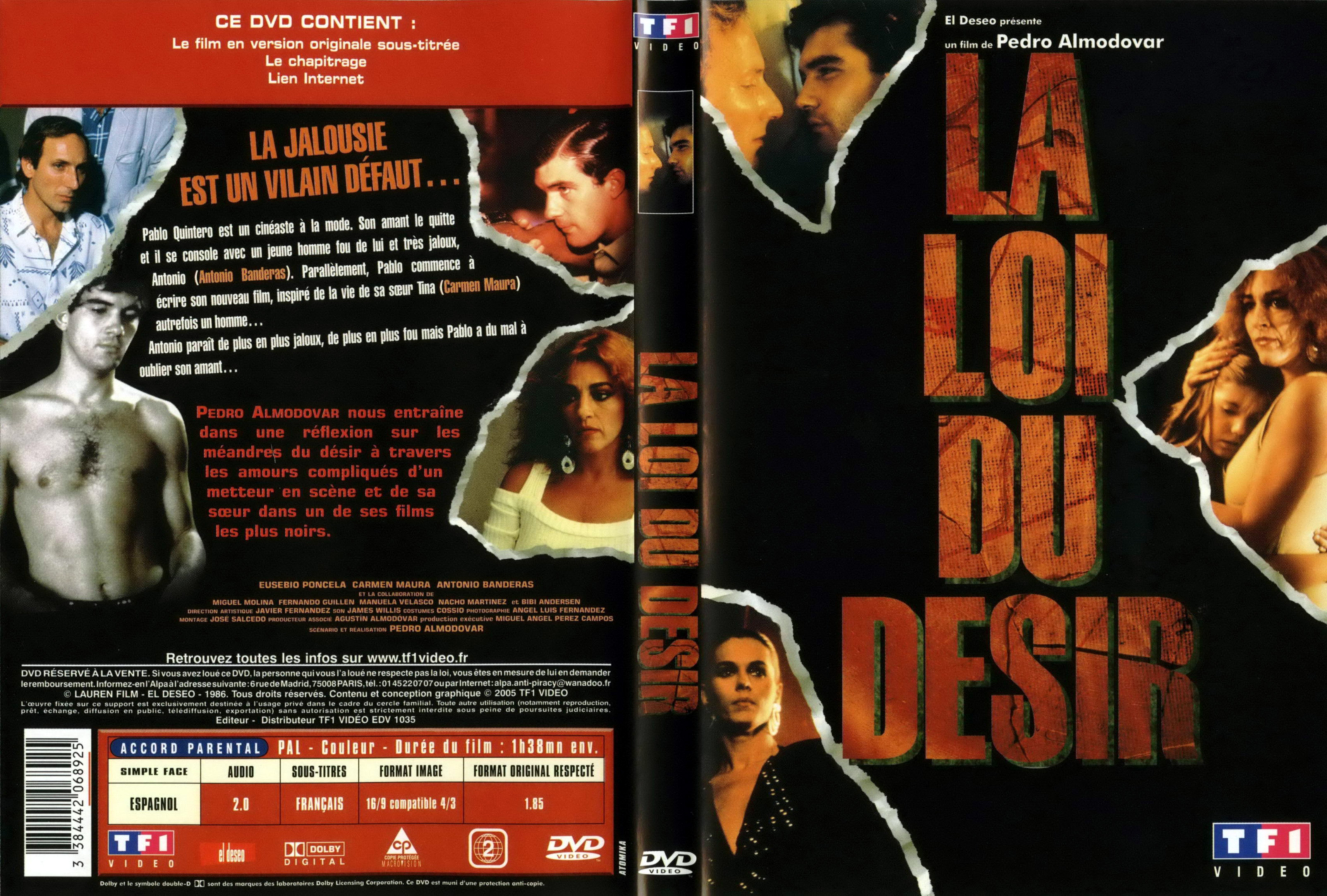 Jaquette DVD La loi du desir