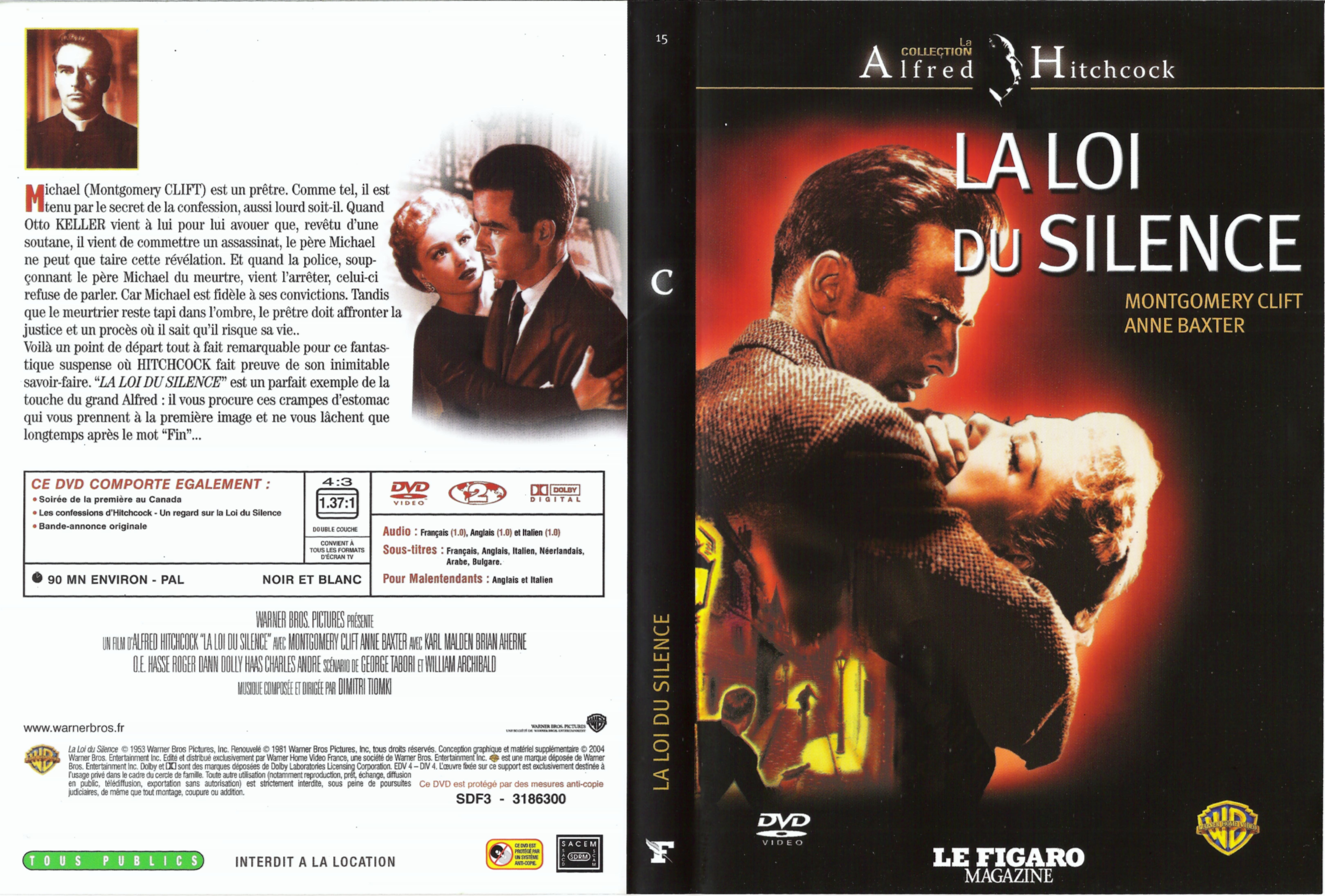 Jaquette DVD La loi du silence (1953)