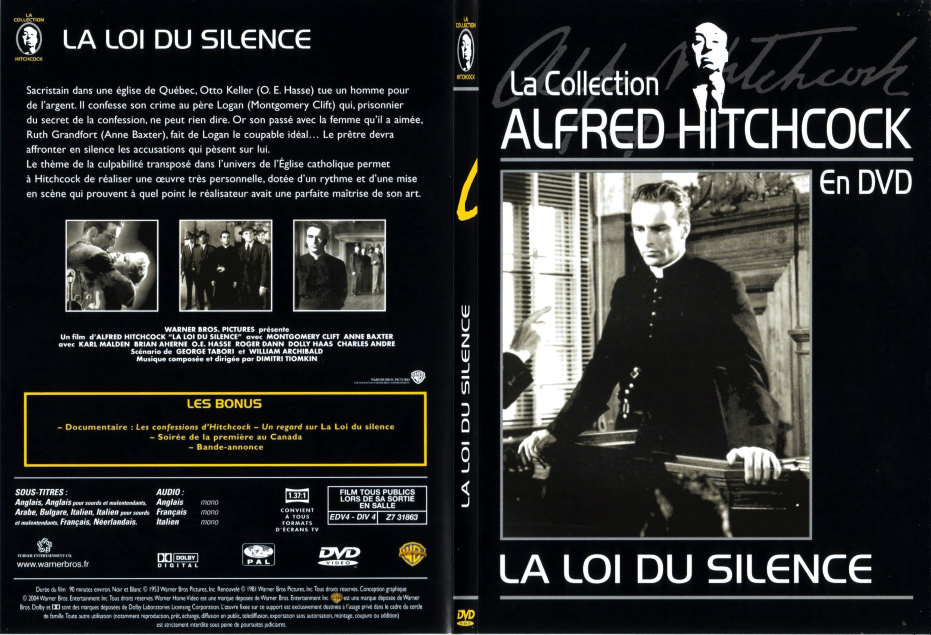 Jaquette DVD La loi du silence (1953) - SLIM