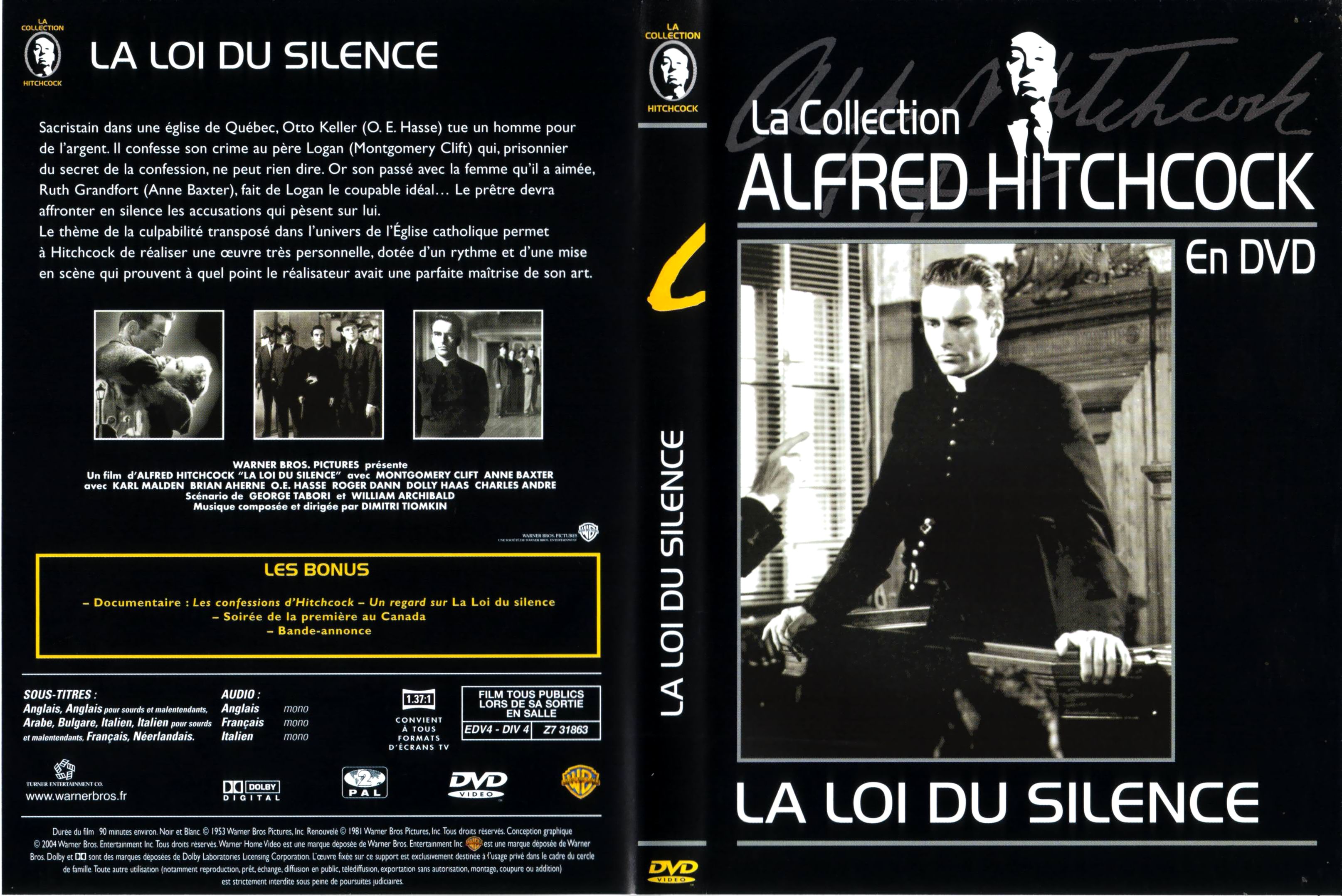 Jaquette DVD La loi du silence (1953) v2