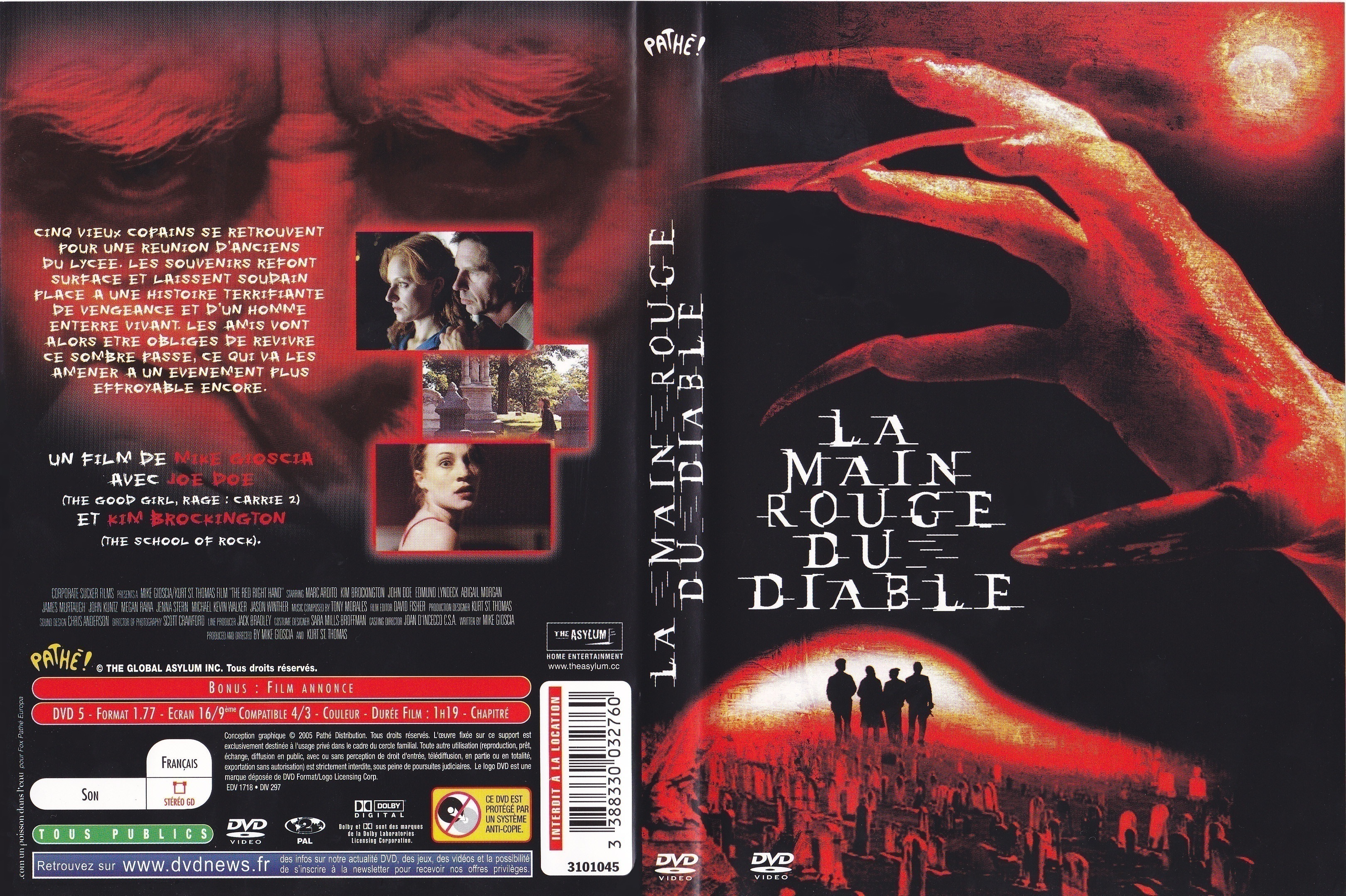 Jaquette DVD La main rouge du diable