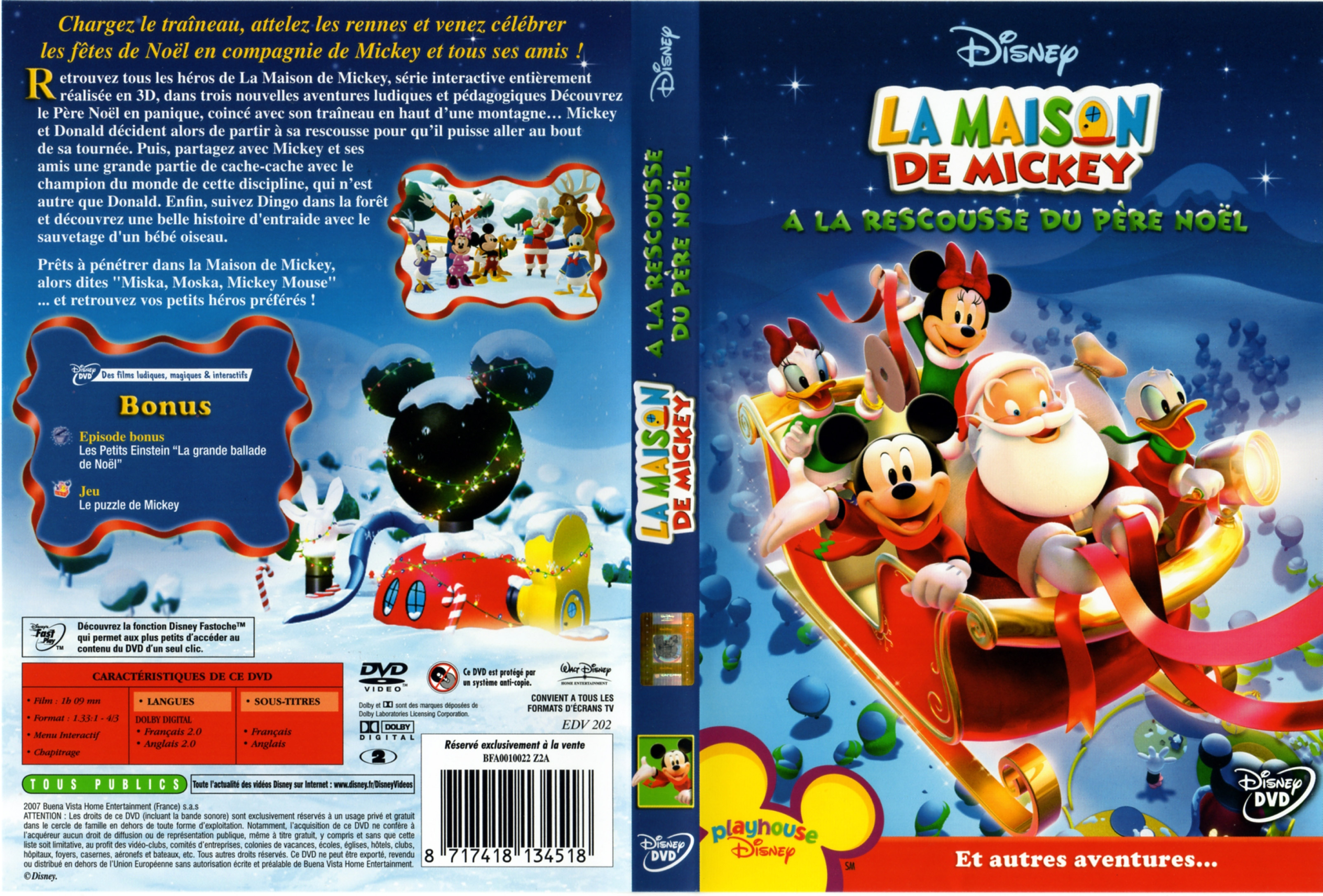 Jaquette DVD La maison de Mickey - A la rescousse du pre Noel