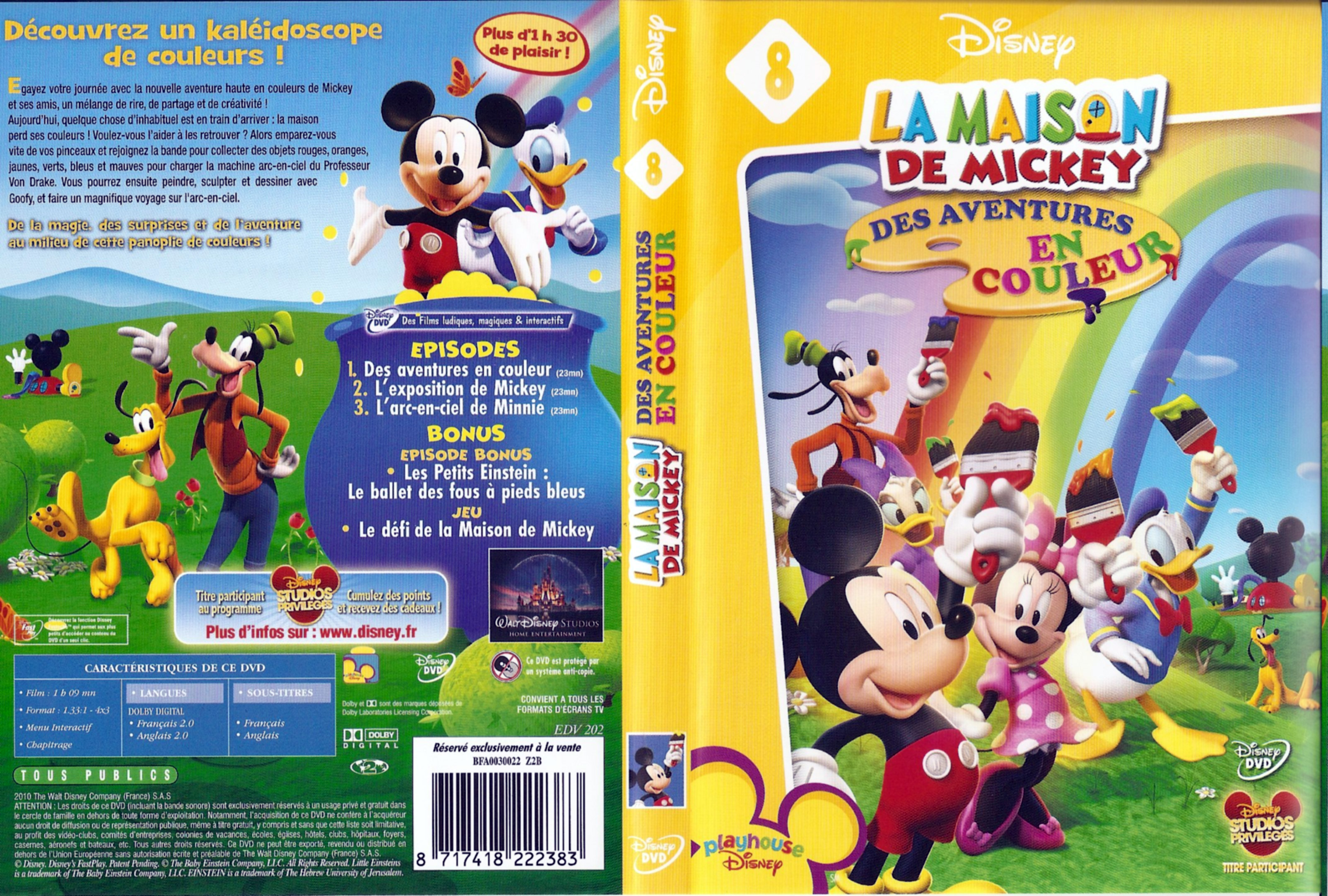 Jaquette DVD La maison de Mickey - Des aventures en couleurs