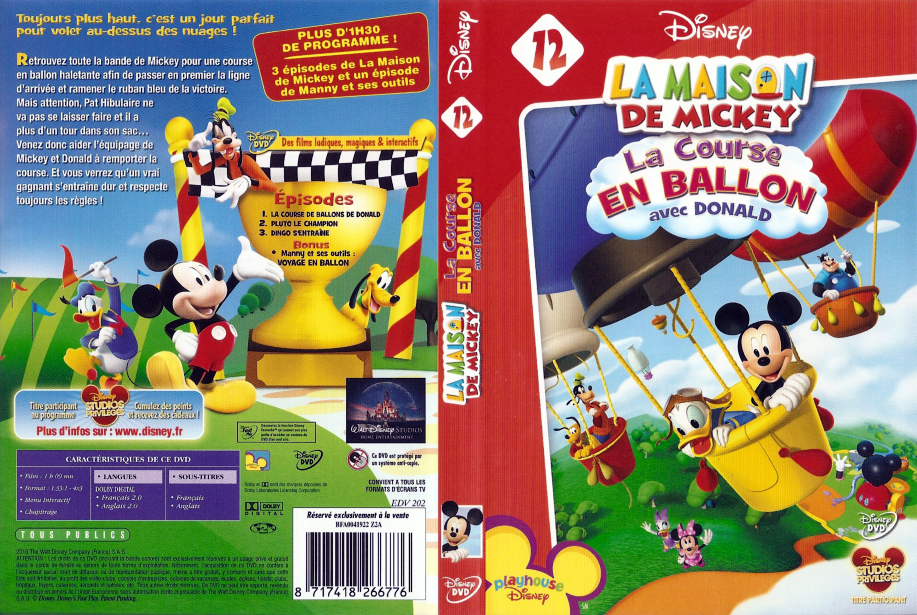 Jaquette DVD La maison de Mickey - La course en ballon avec Donald