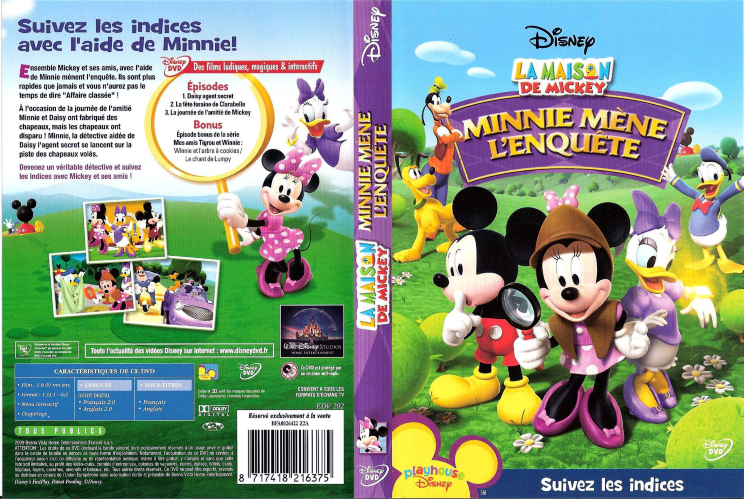 Jaquette DVD La maison de Mickey - Minnie mne l