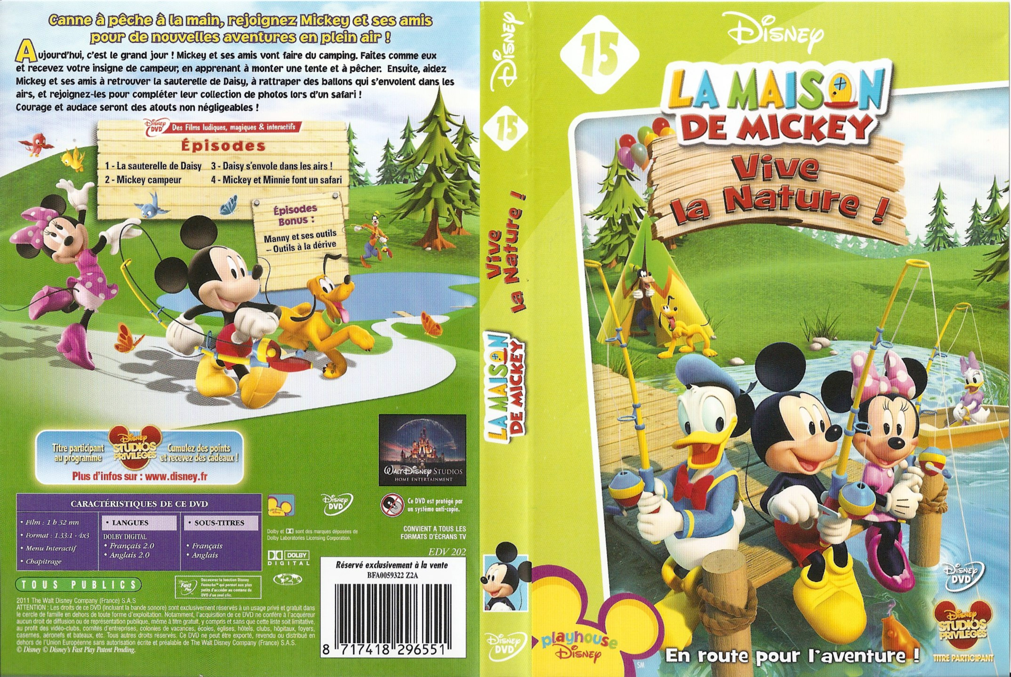 Jaquette DVD La maison de Mickey - Vive la nature