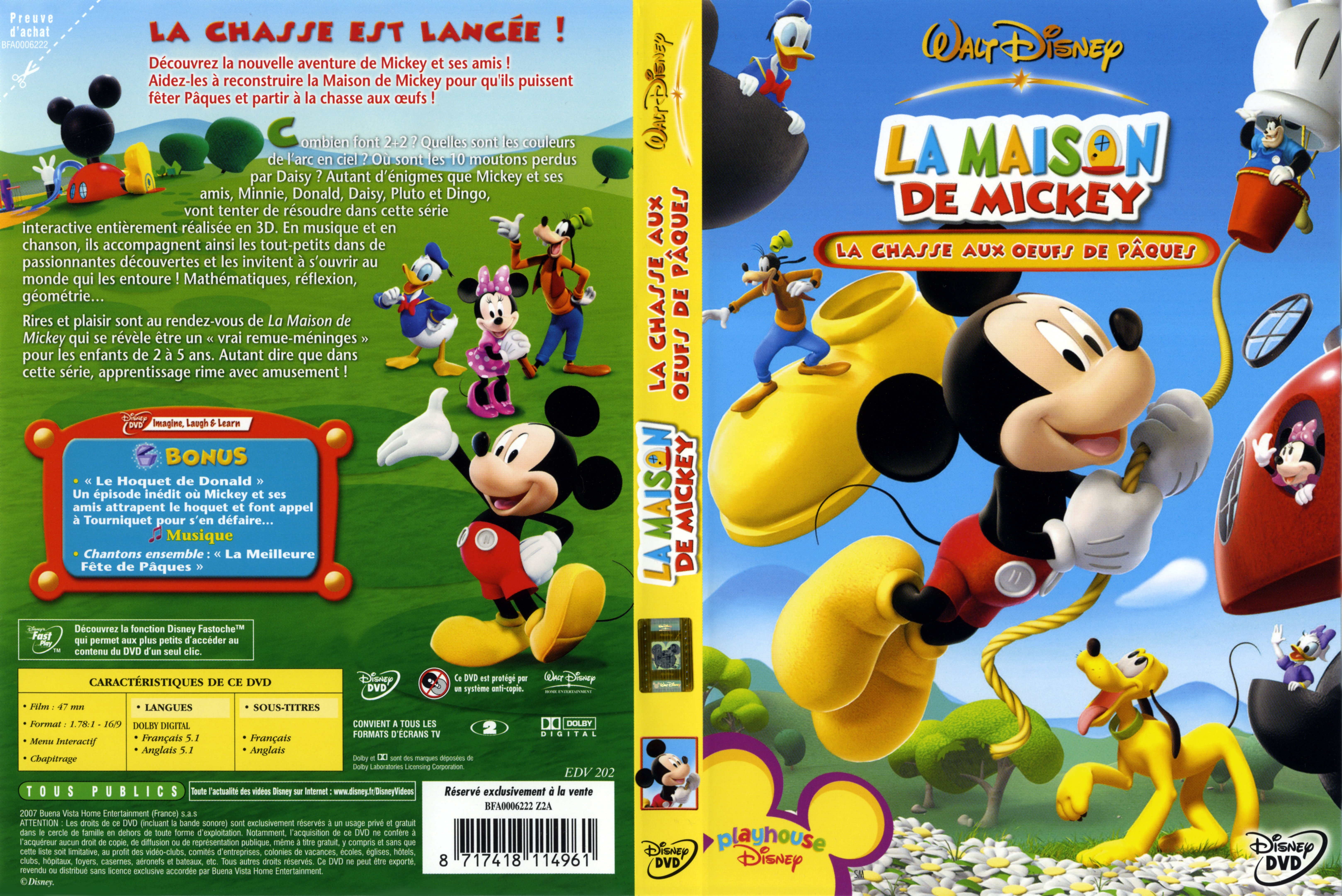 Jaquette DVD La maison de Mickey - la chasse aux oeufs de paque