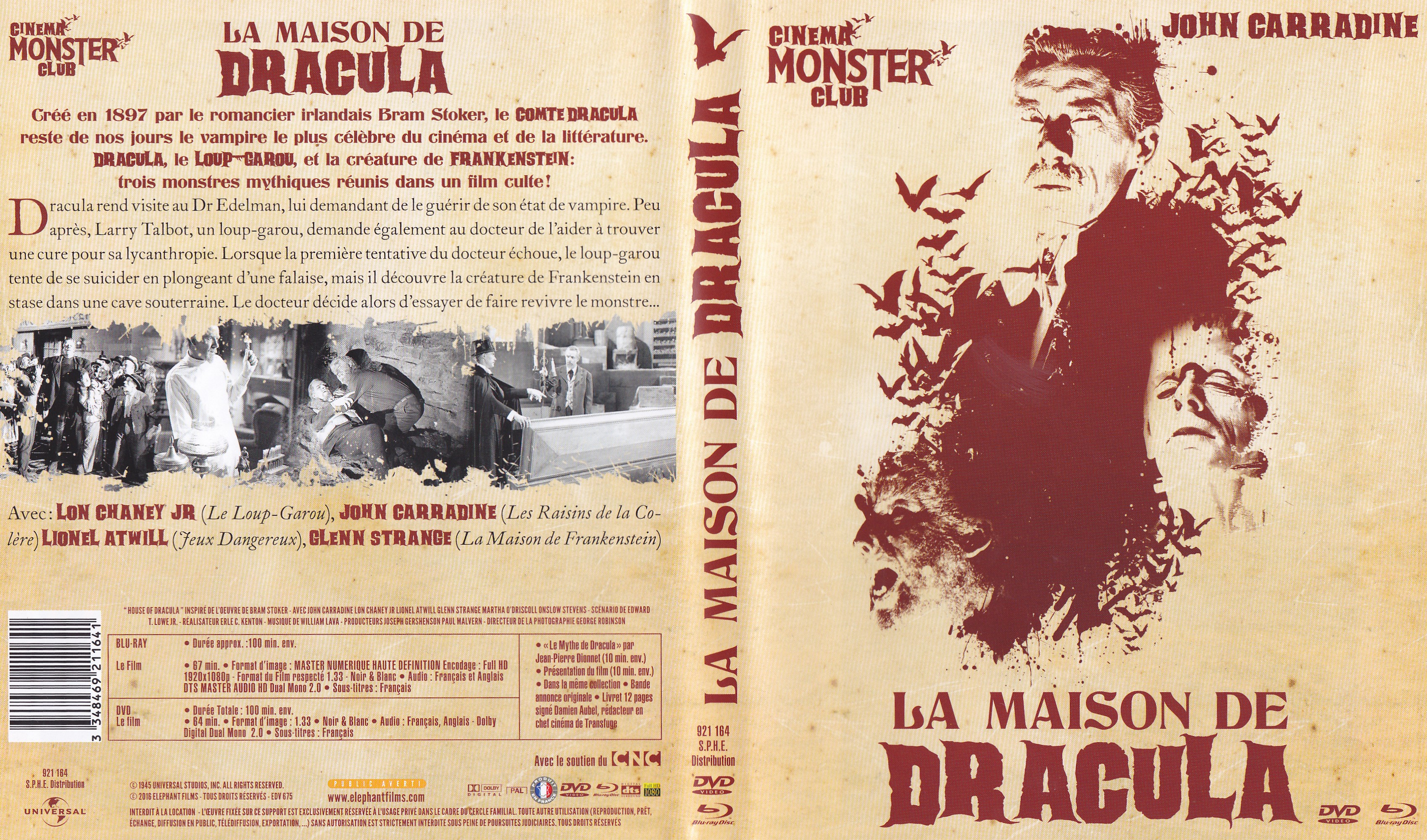 Jaquette DVD La maison de dracula (BLU-RAY)