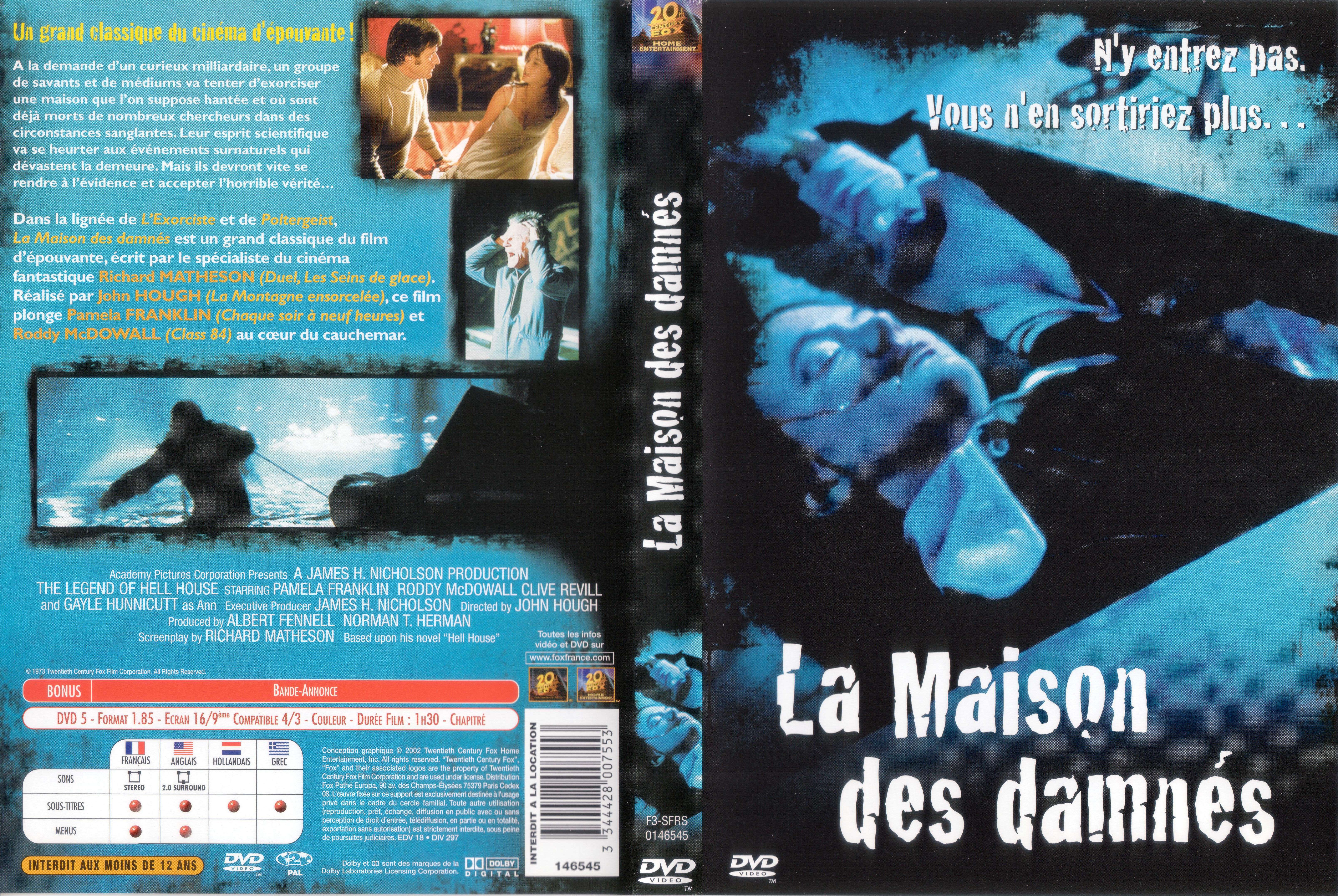 Jaquette DVD La maison des damns