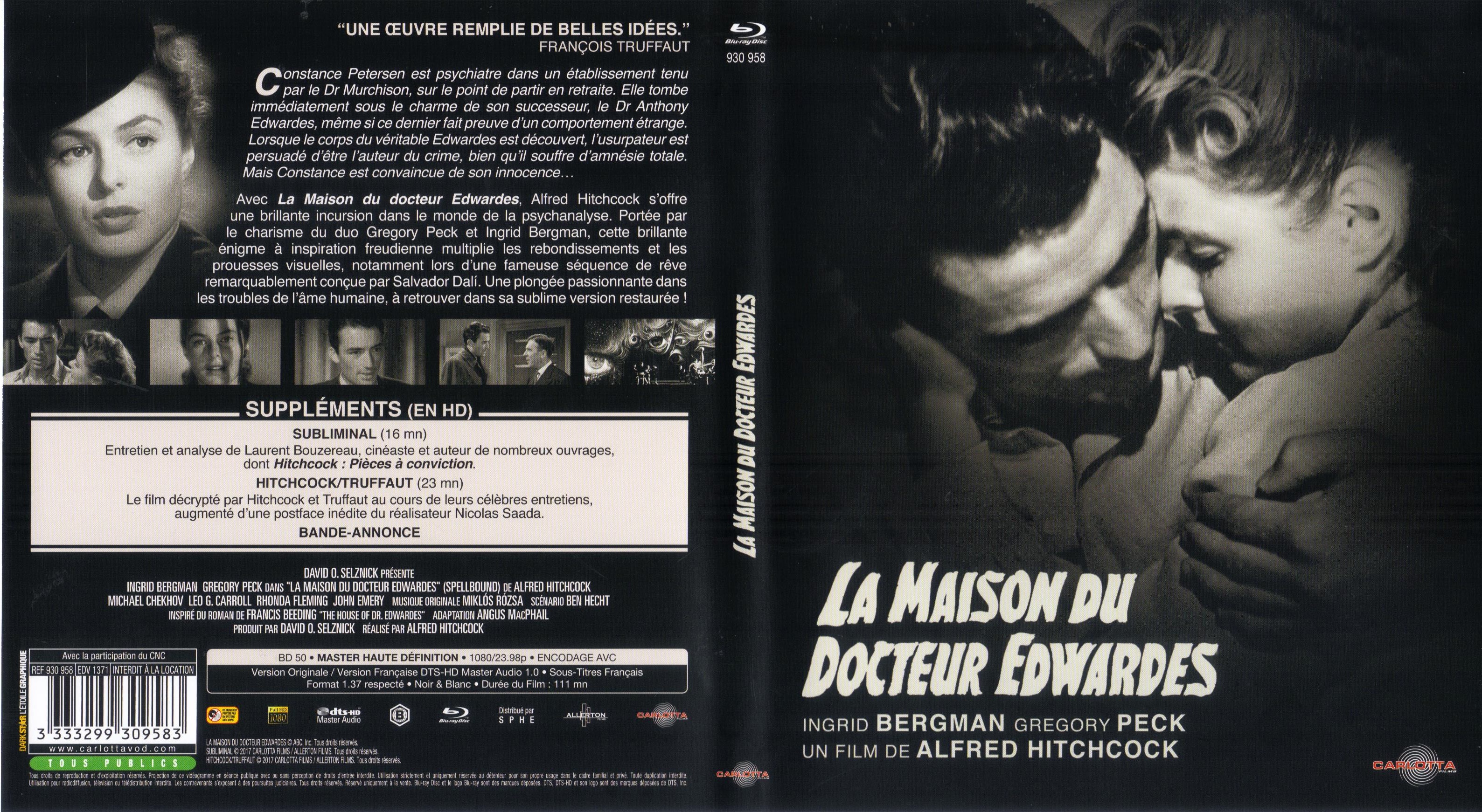 Jaquette DVD La maison du docteur Edwardes (BLU-RAY)