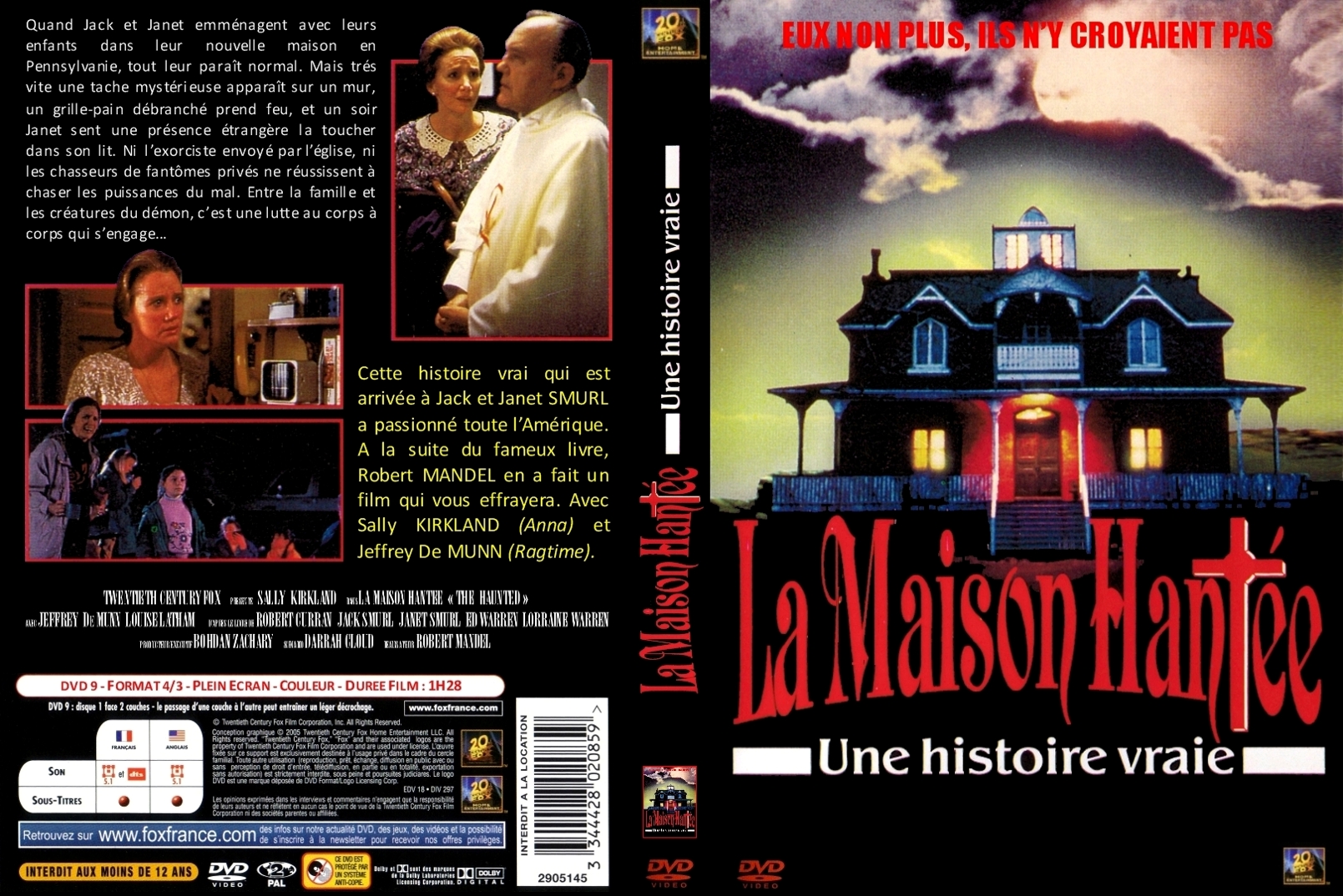 Jaquette DVD La maison hantee (une histoire vrai) custom