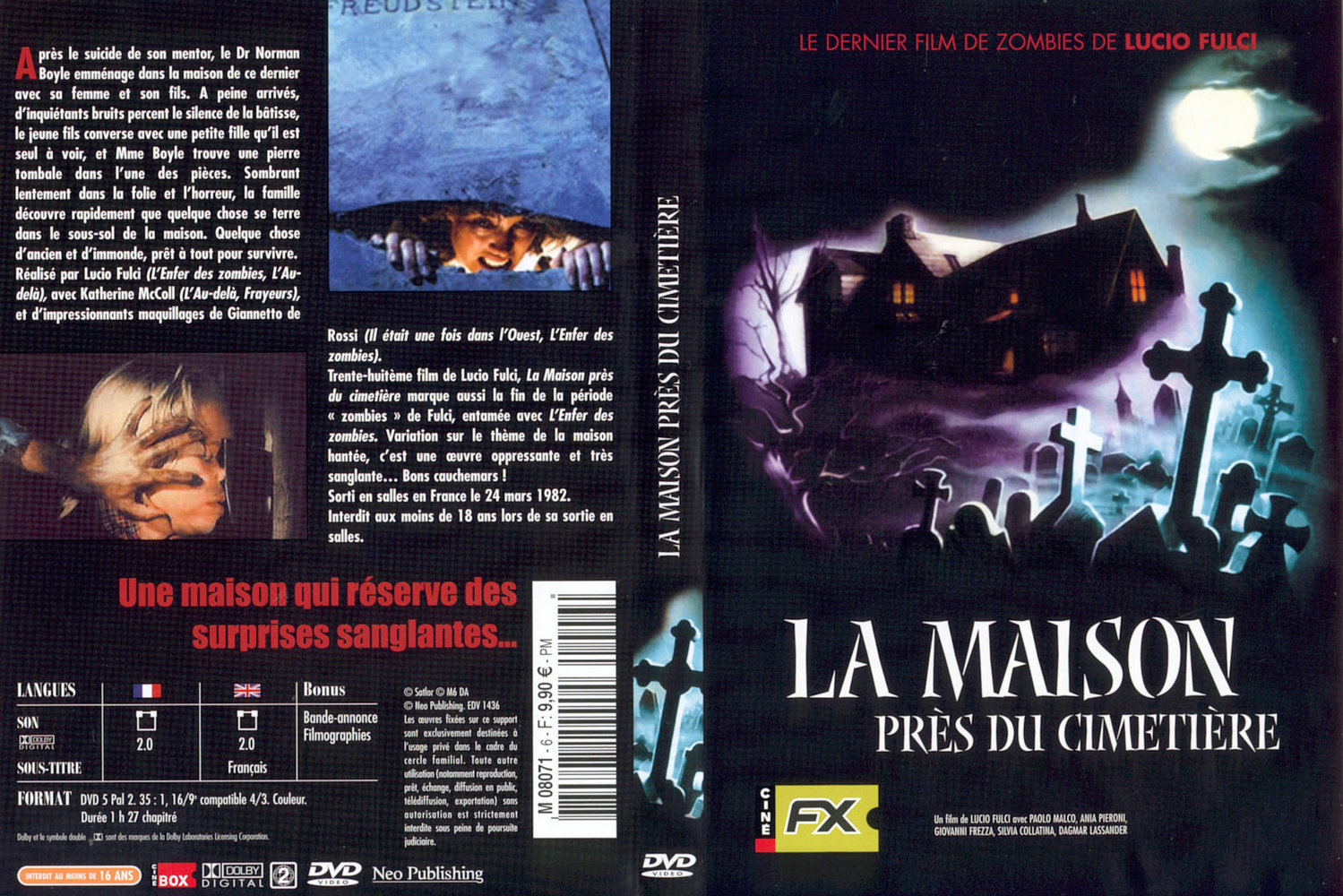 Jaquette DVD La maison prs du cimetire