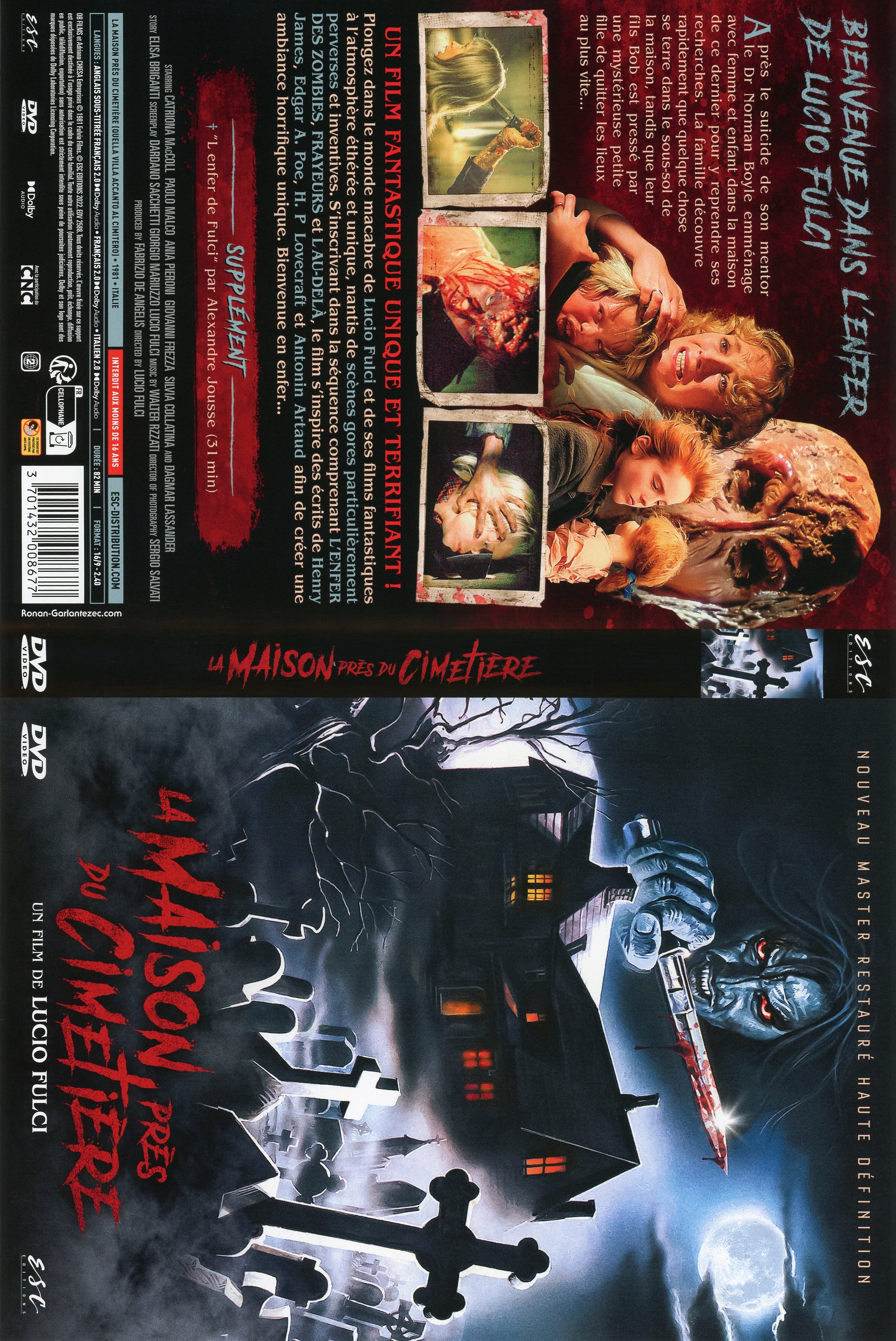 Jaquette DVD La maison prs du cimetire v3 