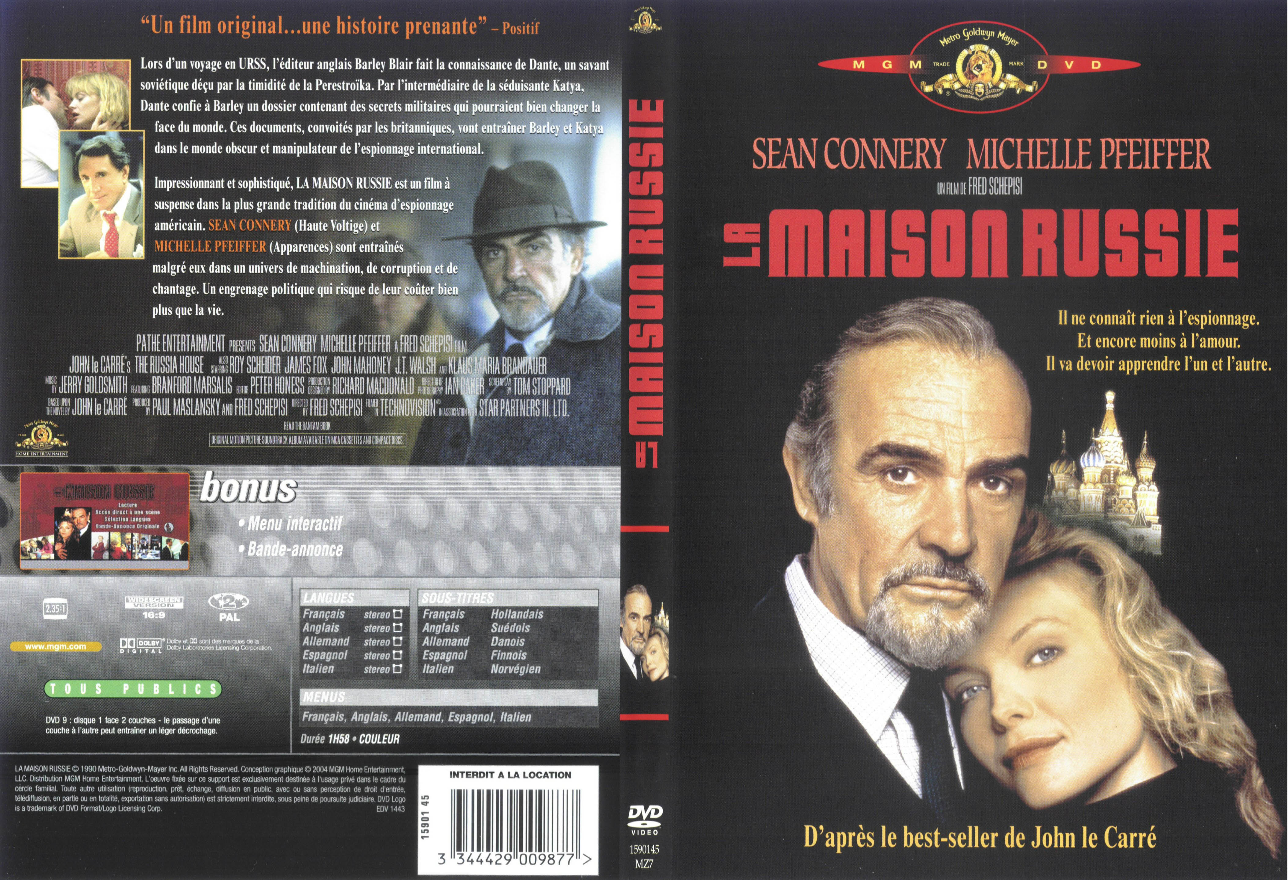 Jaquette DVD La maison russie - SLIM