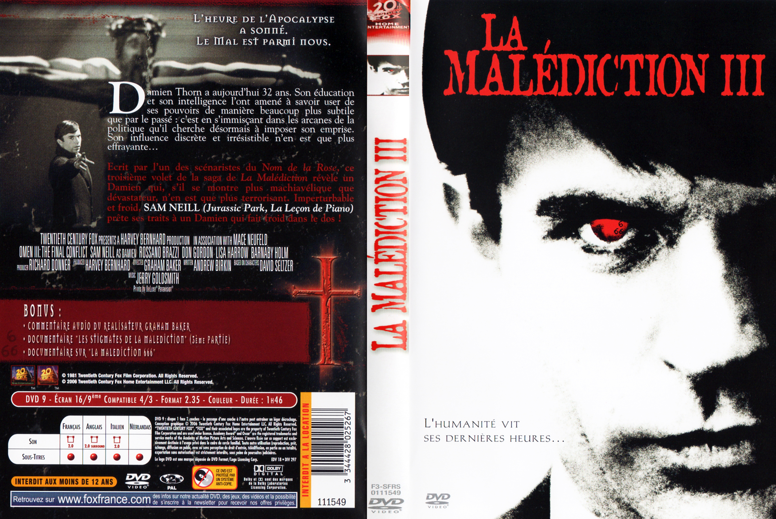 Jaquette DVD La maldiction 3