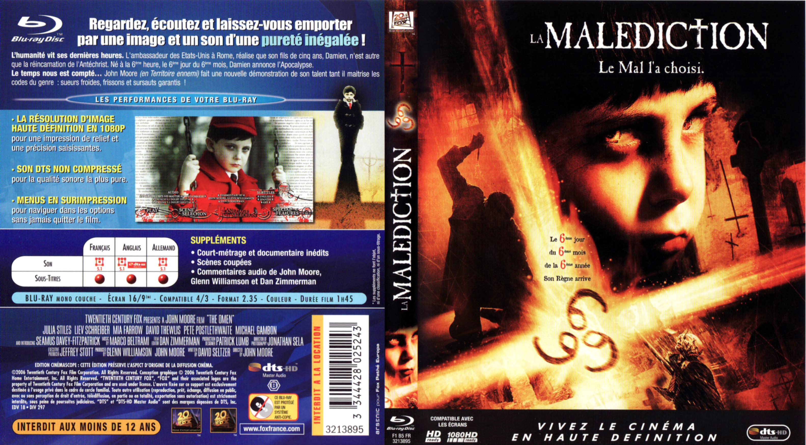 Jaquette DVD La maldiction (2006) (BLU-RAY)