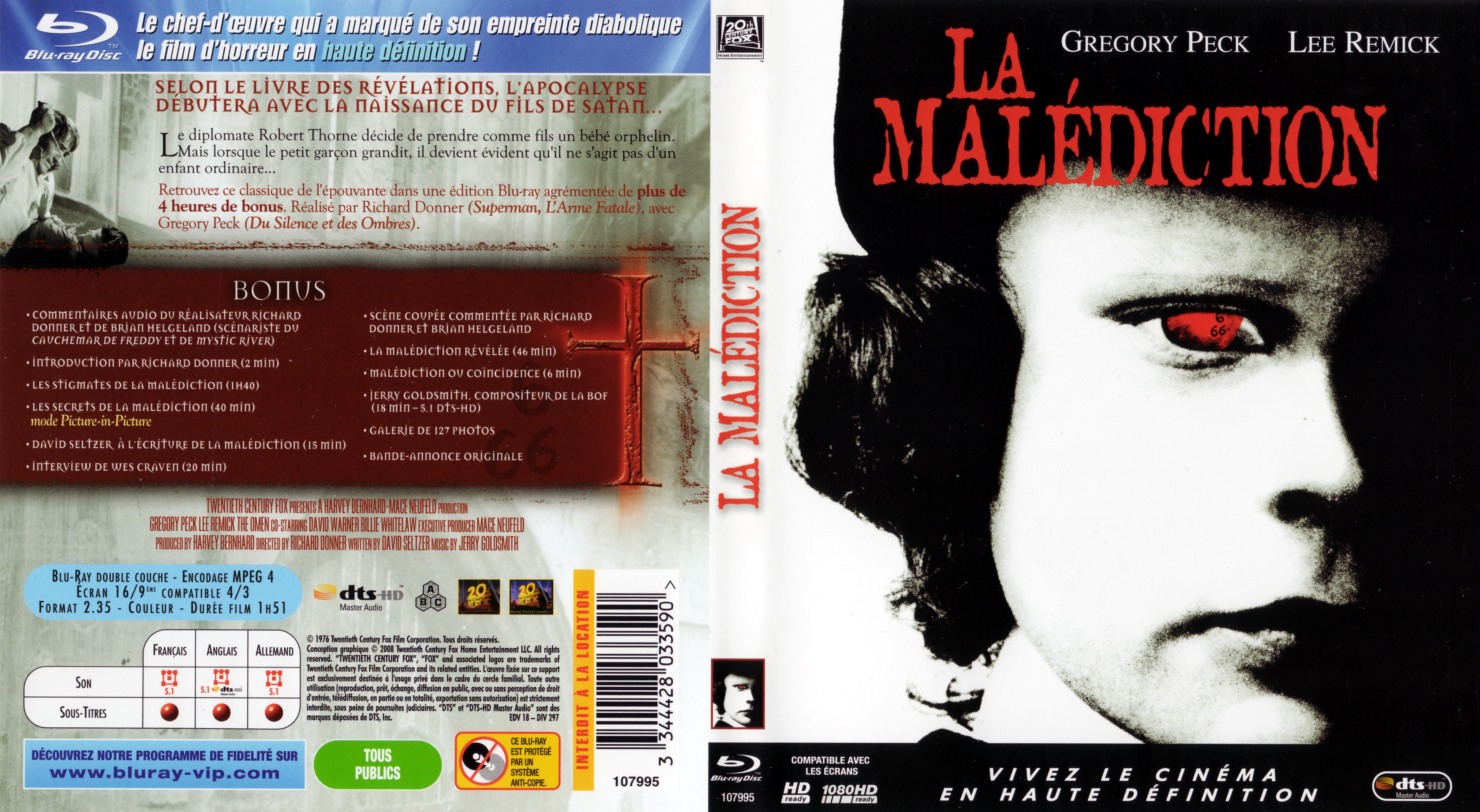Jaquette DVD La maldiction (BLU-RAY)
