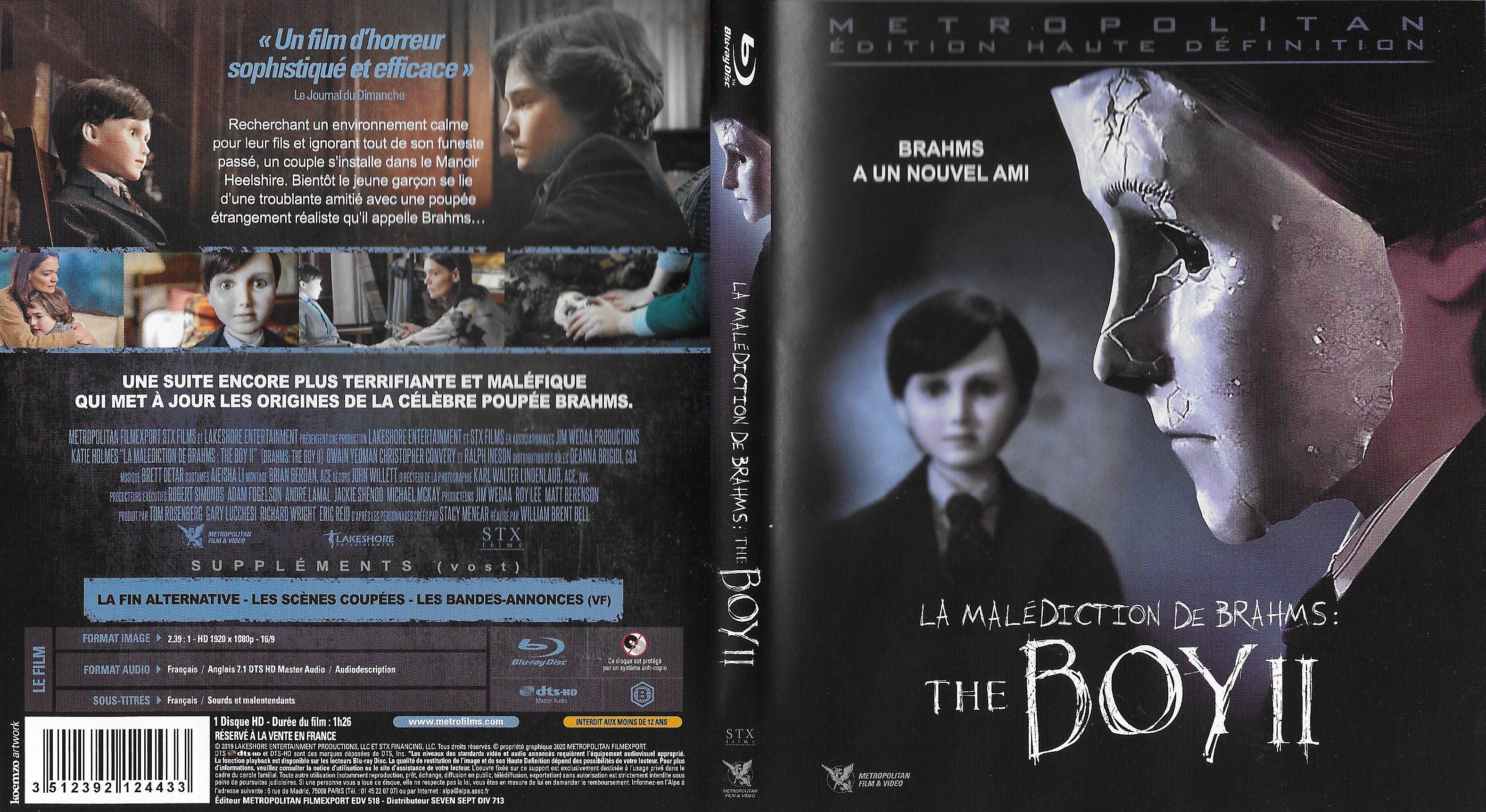 Jaquette DVD La malediction de Brahams -  the boy II