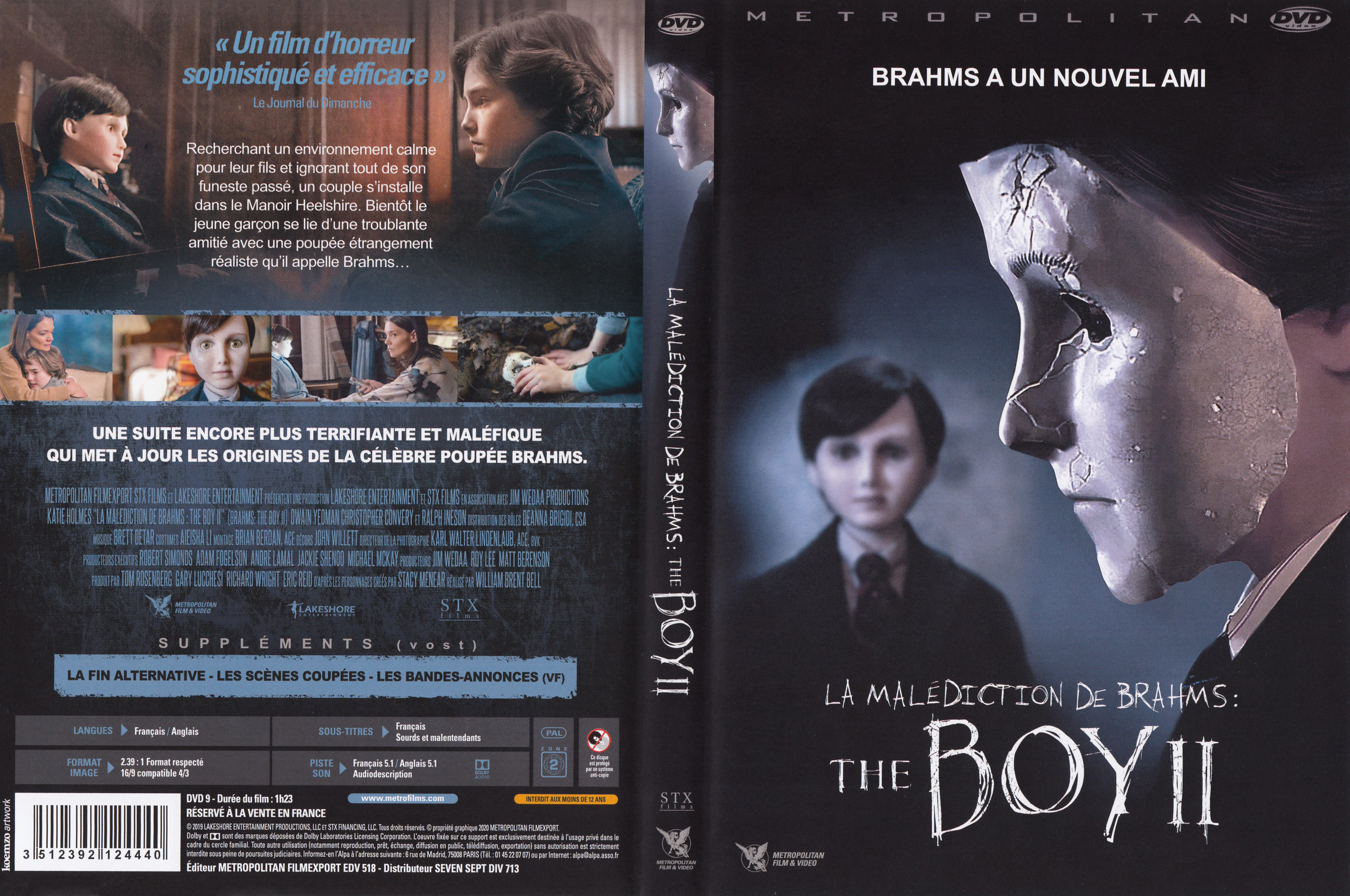 Jaquette DVD La maldiction de Brahms - The boy 2