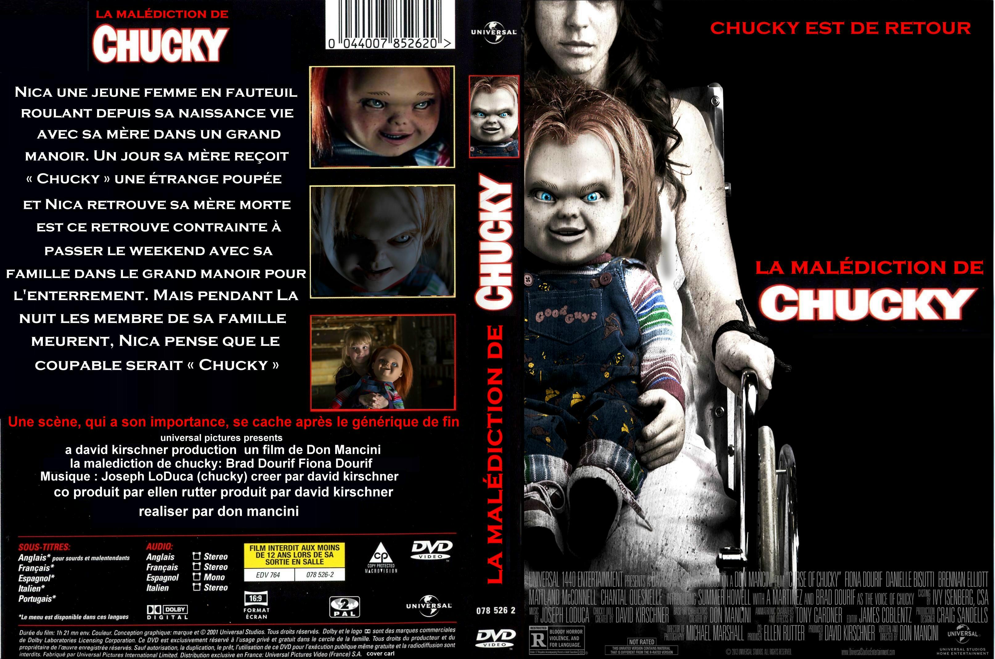 Jaquette DVD La maldiction de chucky custom