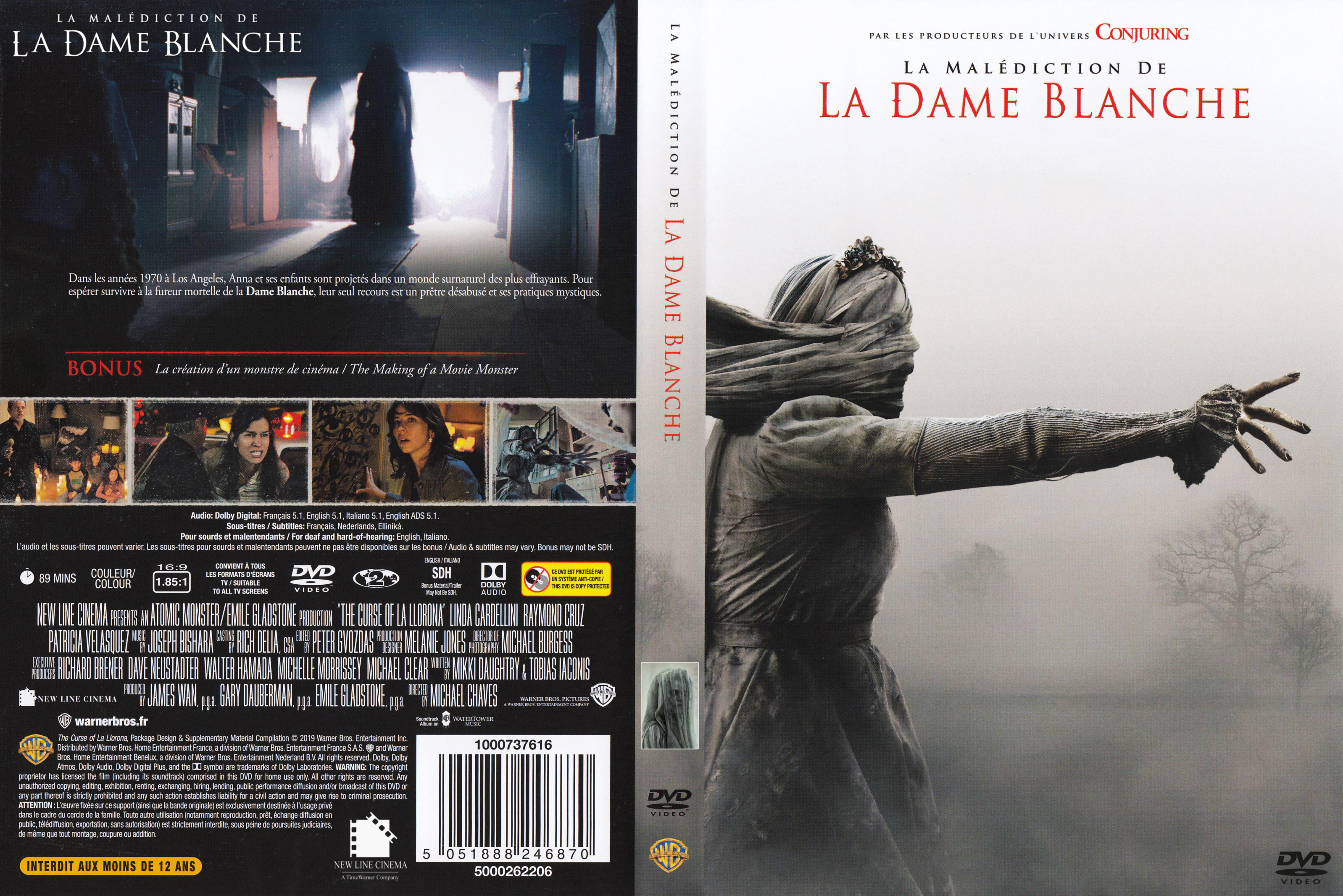 Jaquette DVD La maldiction de la dame blanche custom