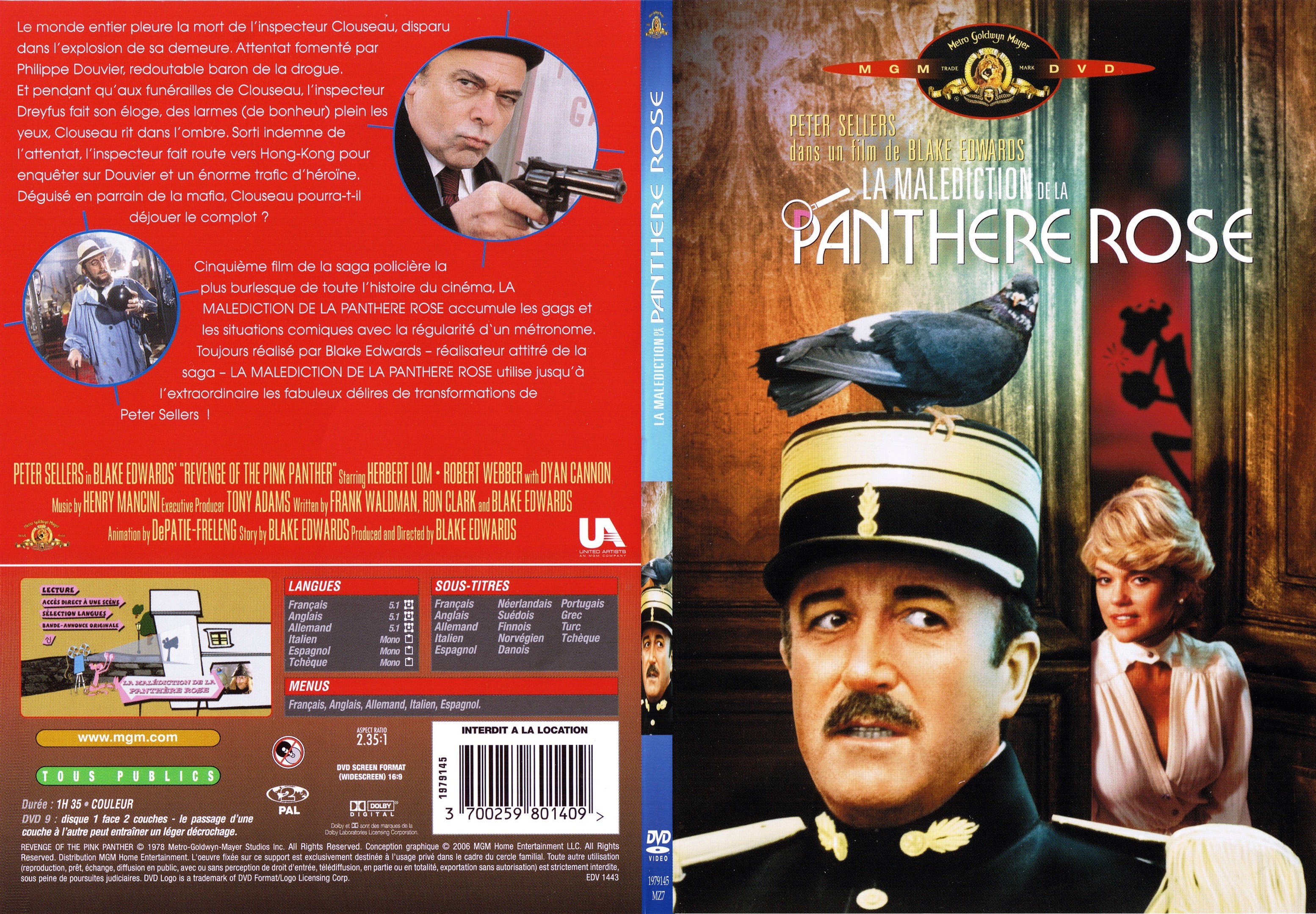 Jaquette DVD La maldiction de la panthre rose - SLIM